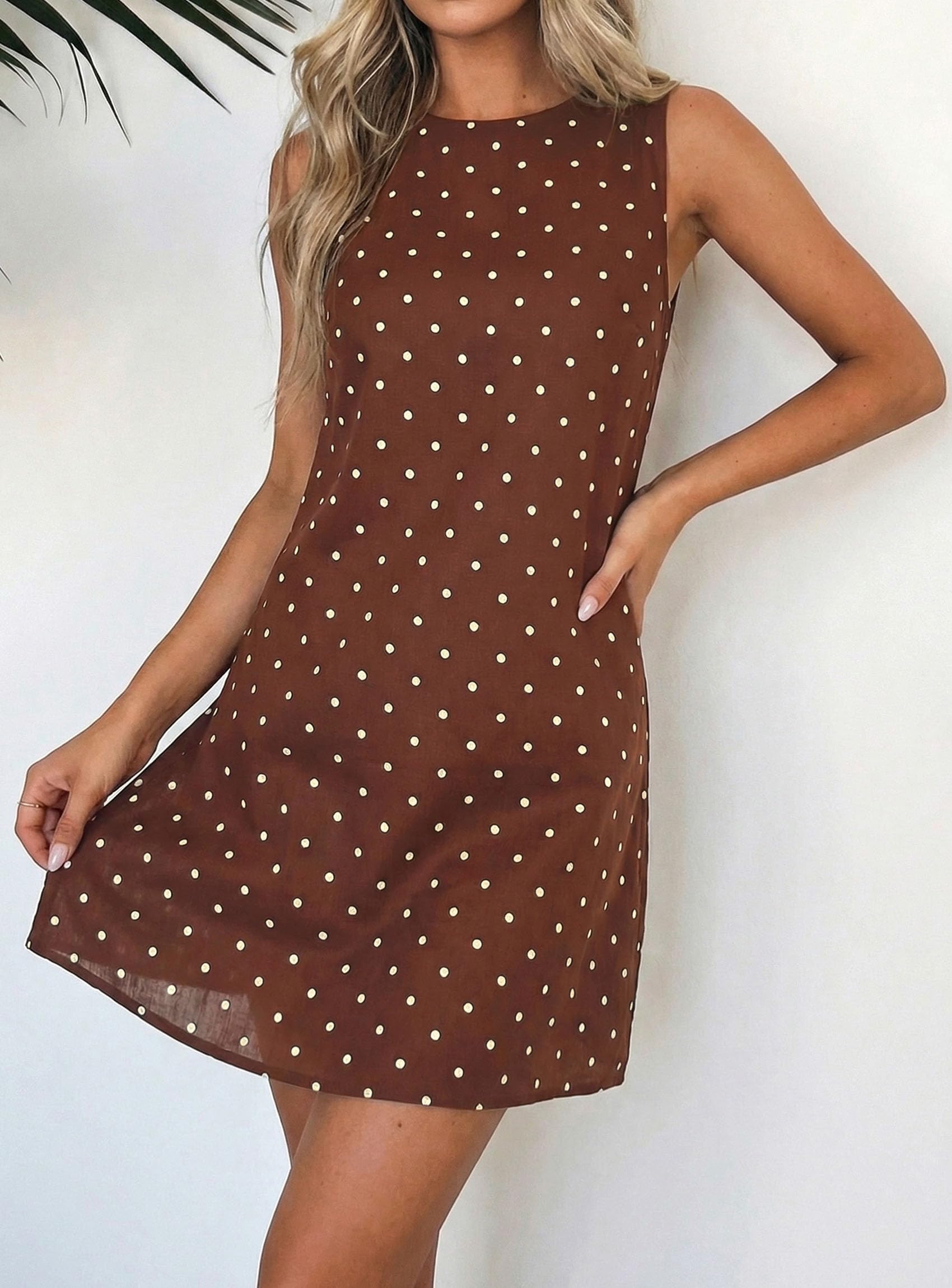 Women's Summer Floral Sundresses Sleeveless Mini Dress
