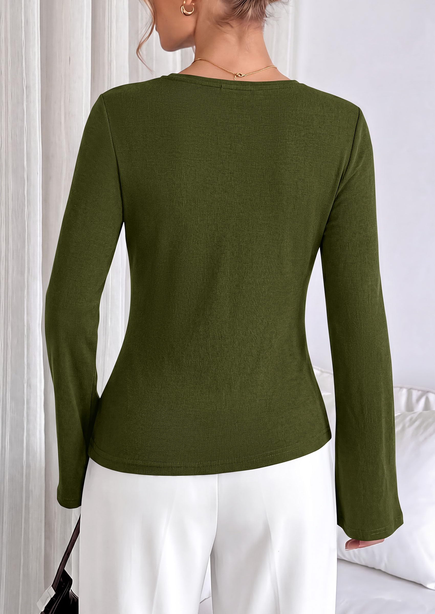 Asymmetrical Tops for Women Fall Business Casual Peplum Top