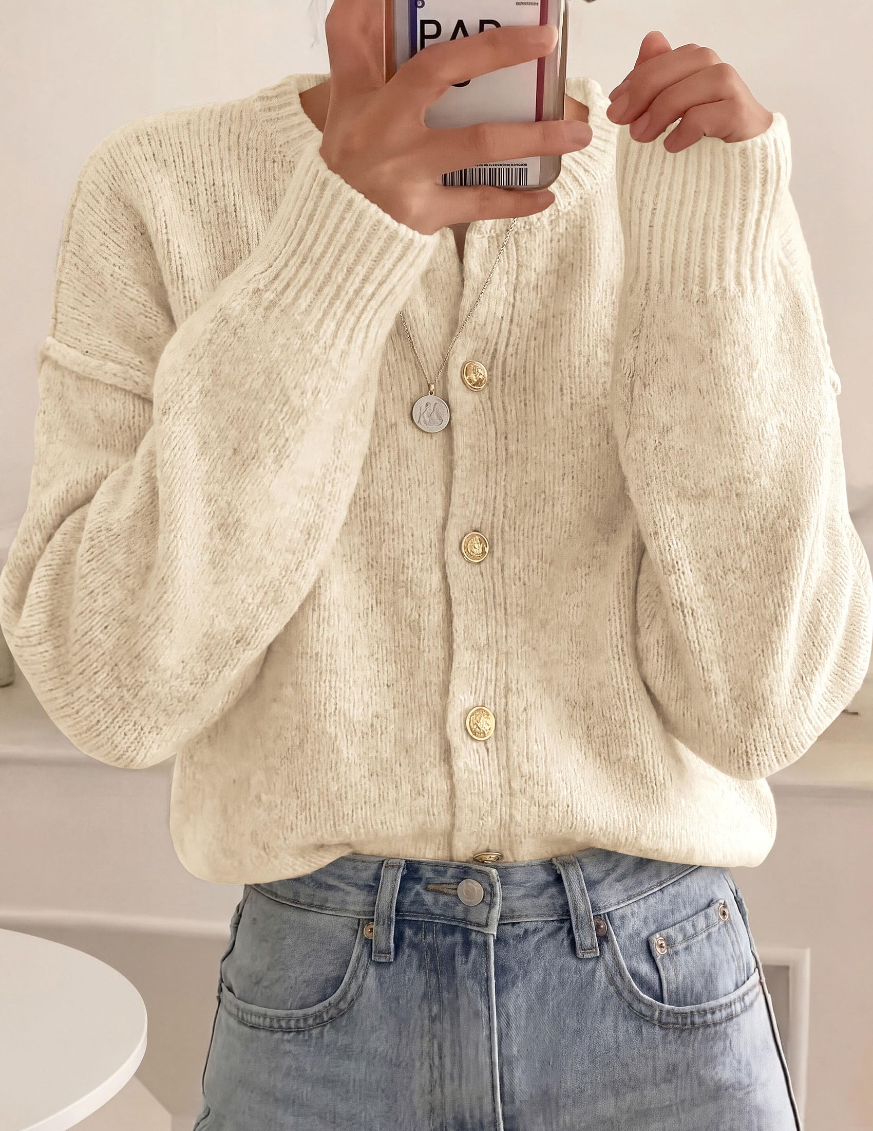 Women's Oversized Cardigan Sweaters Chunky Knit Fall Outfits