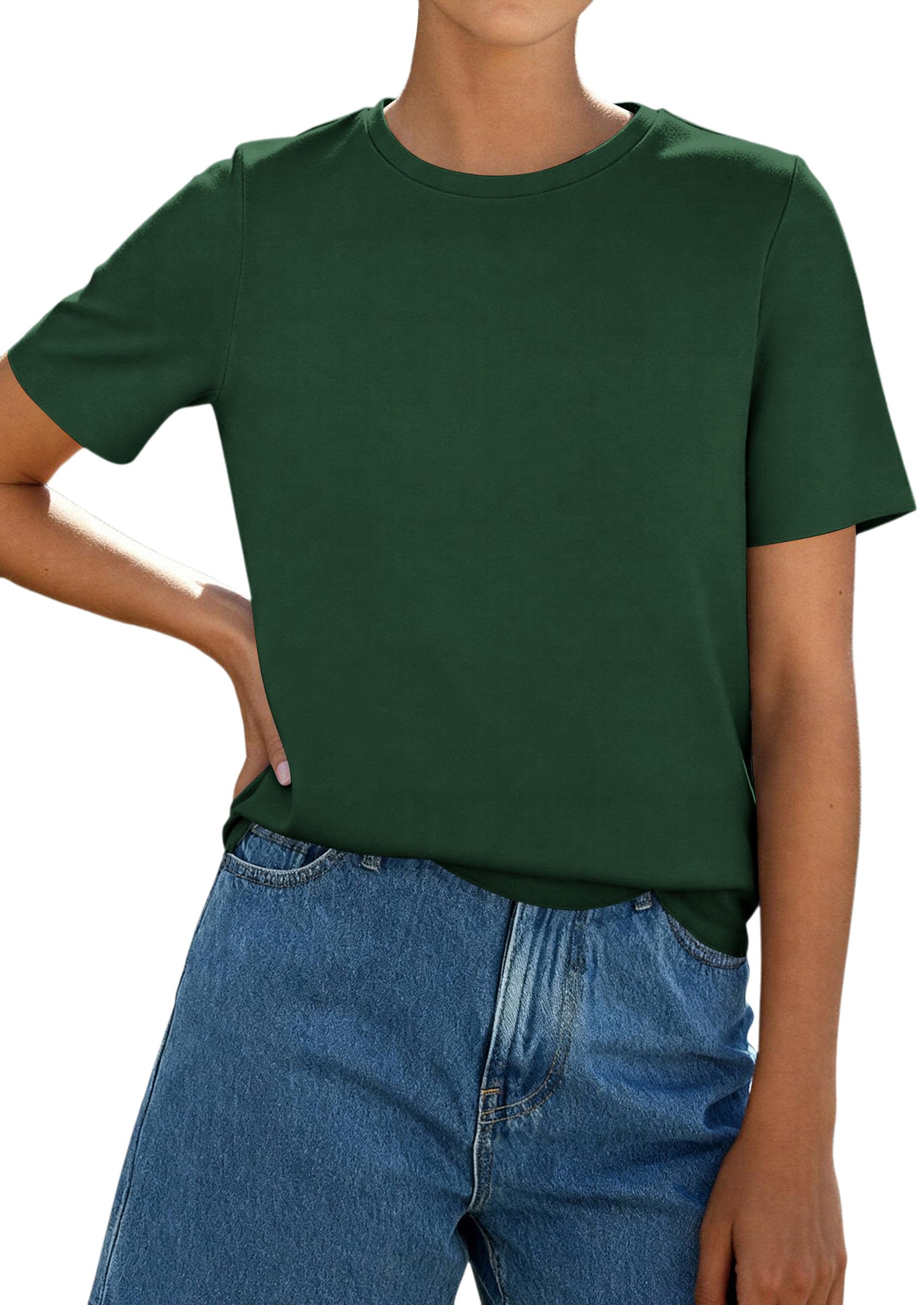 Women's Short Sleeve Cotton Tops Summer Casual T-Shirt 2026