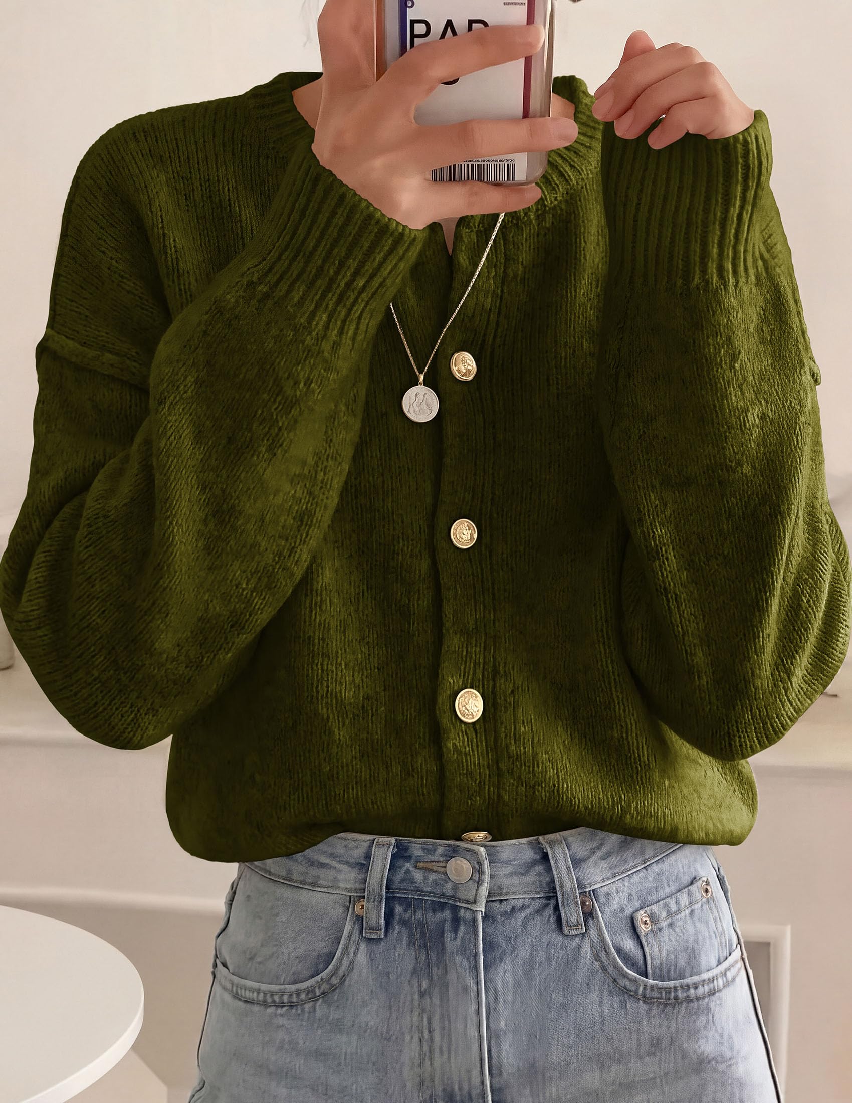 Women's Oversized Cardigan Sweaters Chunky Knit Fall Outfits
