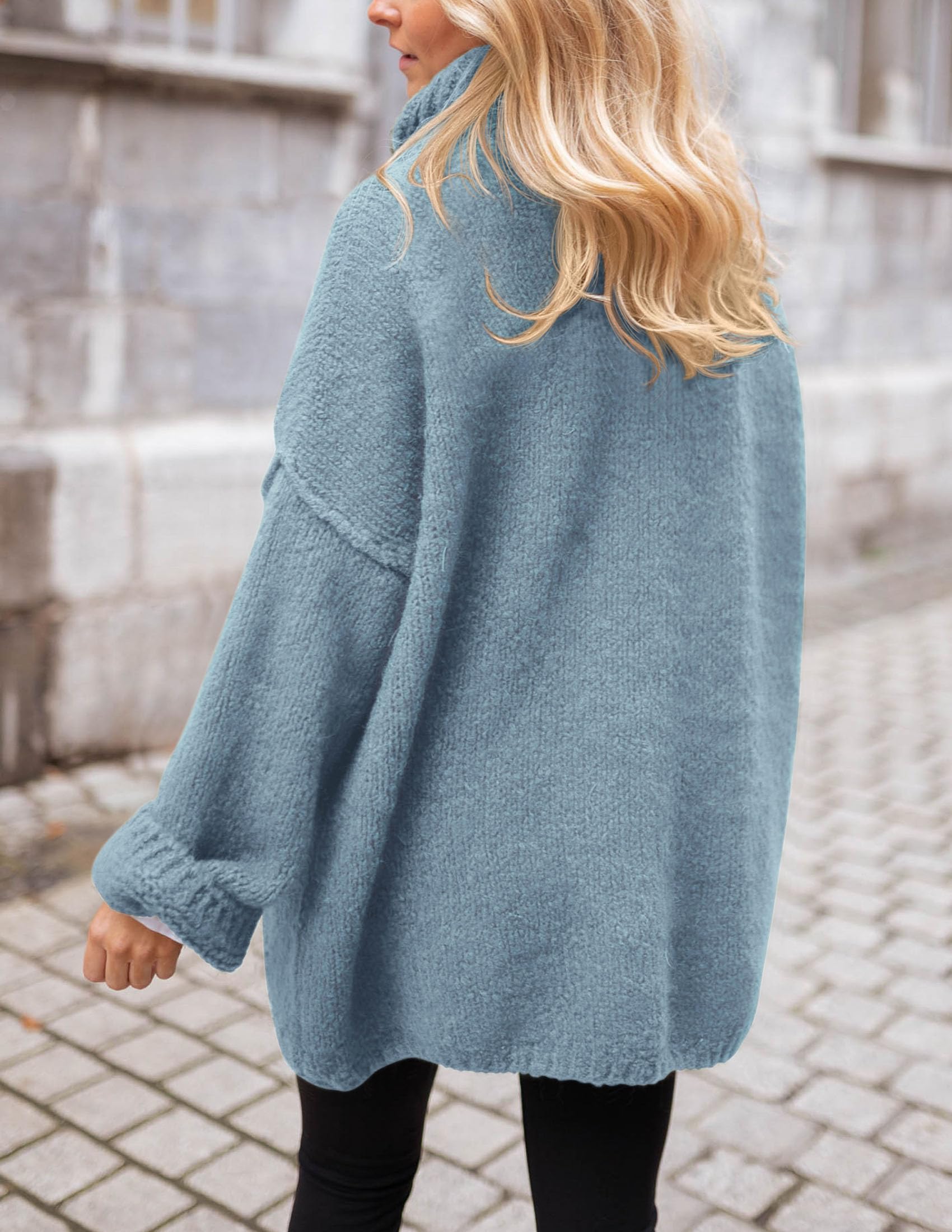 Women's Cozy Chunky Knit Oversized Fall Turtleneck Sweaters