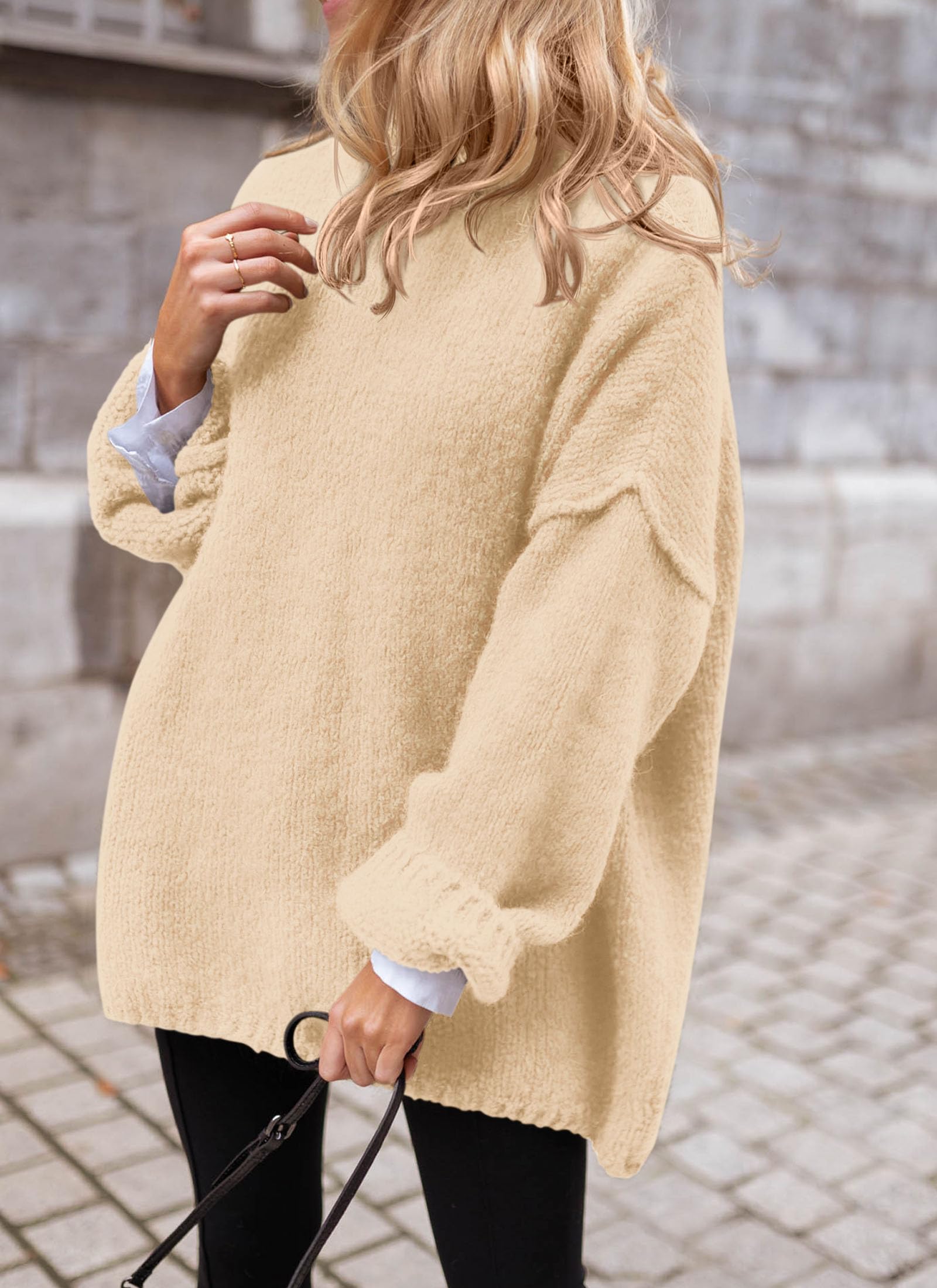 Women's Cozy Chunky Knit Oversized Fall Turtleneck Sweaters
