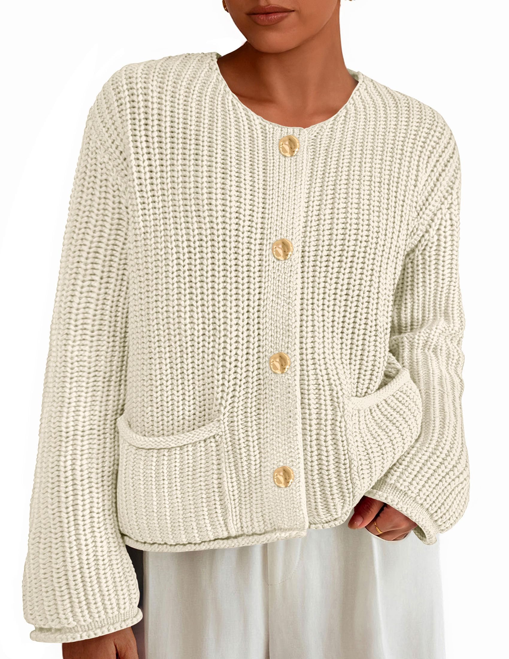 Women Oversized Cardigan Sweaters 2026 Fall Outfits,Beige