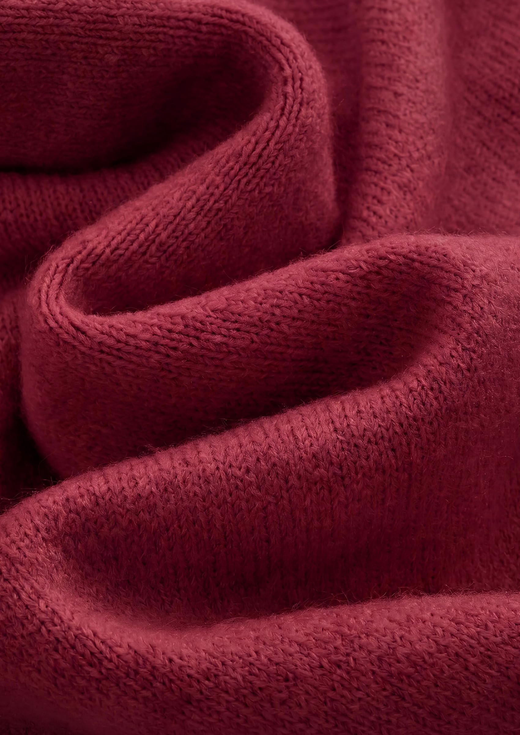 Womens Off The Shoulder Sweater Fall Fashion,Wine Red,S