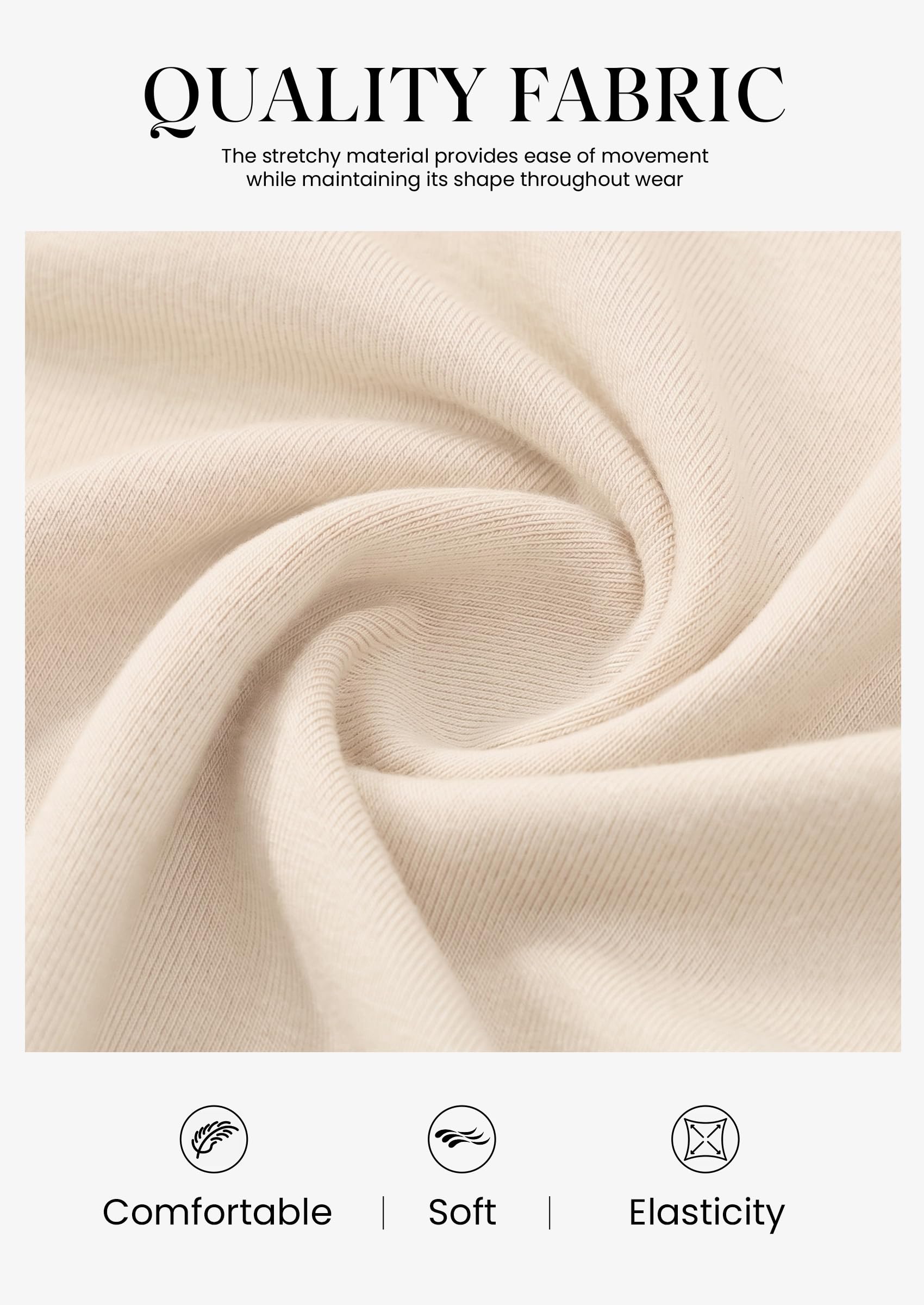 Women's Cowl Neck Long Sleeve Shirts (Beige,S)