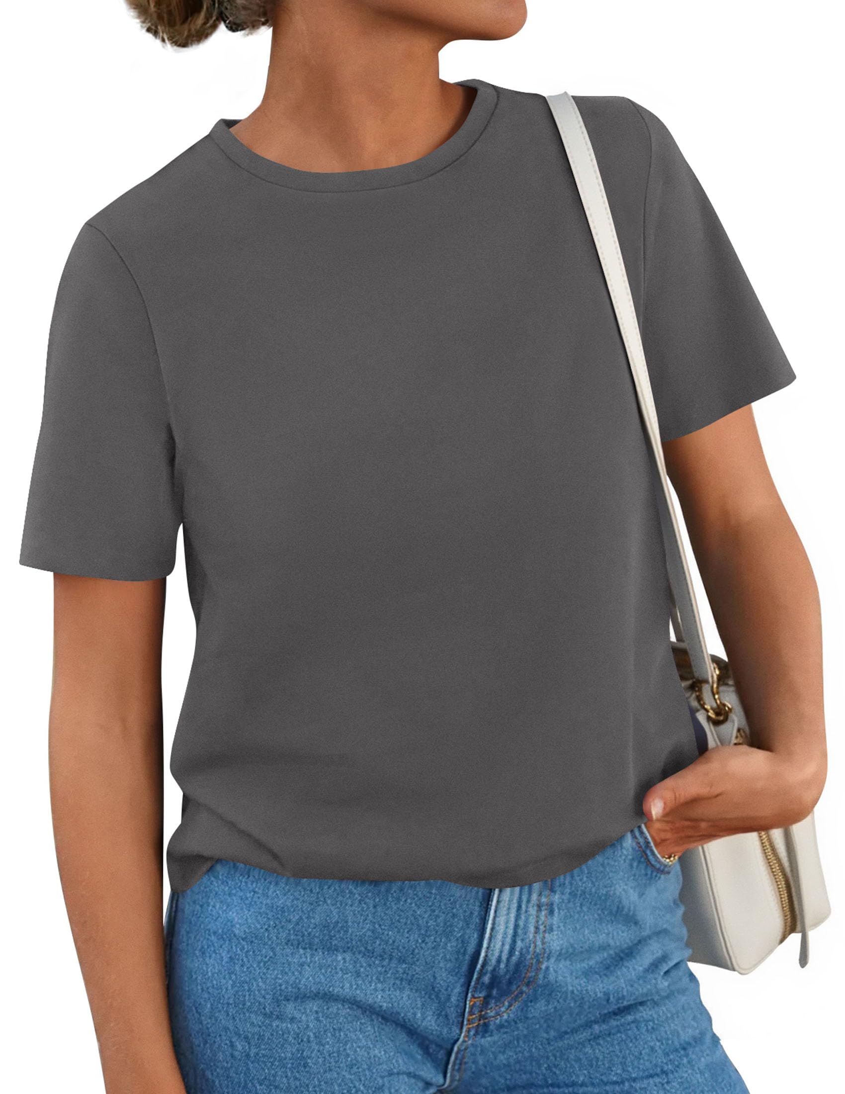 Women's Short Sleeve Cotton Tops Summer Casual T-Shirt 2026
