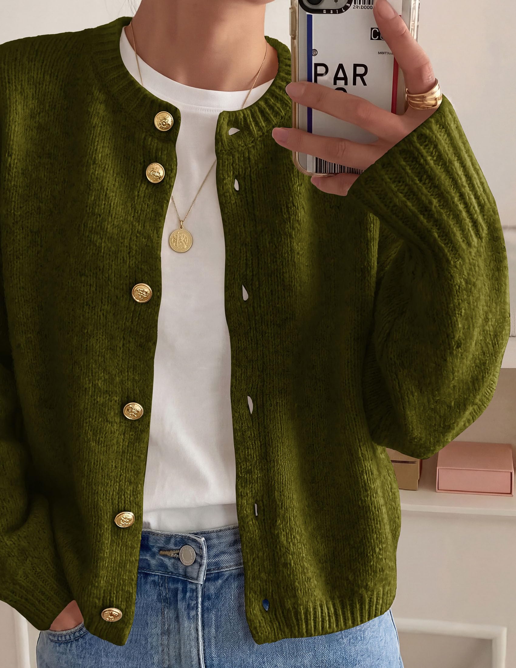 Women's Oversized Cardigan Sweaters Chunky Knit Fall Outfits