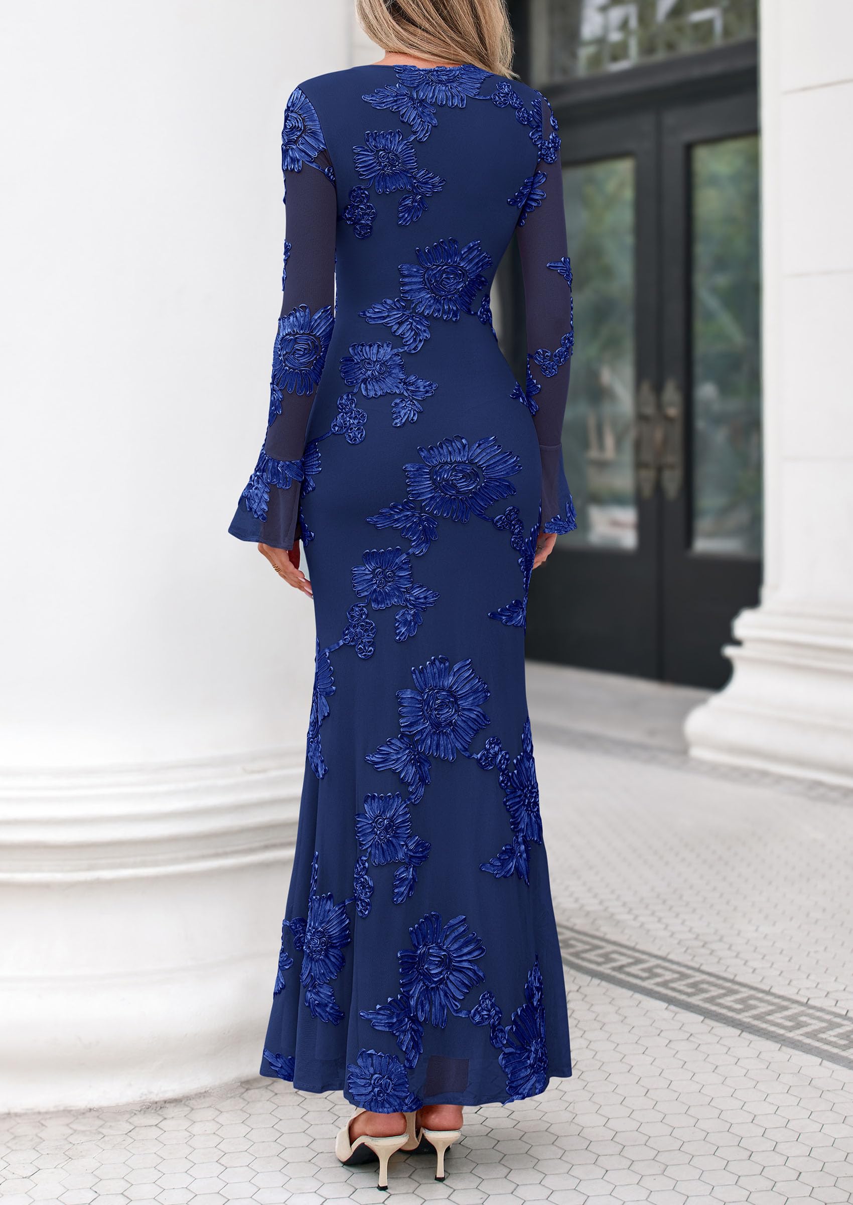 Women's Formal Floral Maxi Bodycon Wedding Guest Dresses 2026