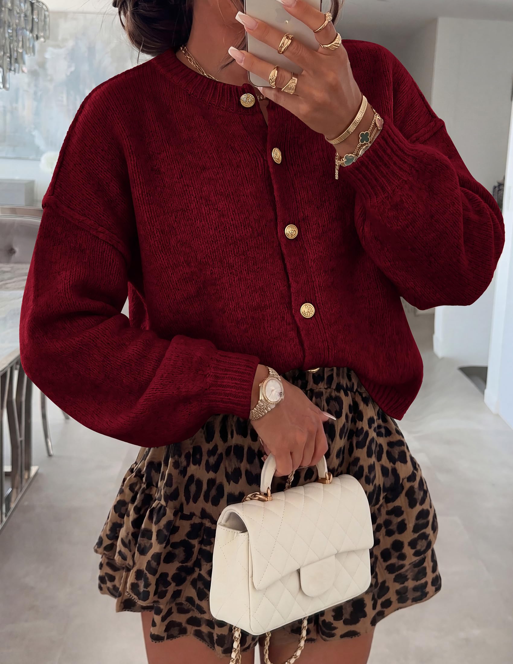 Women's Oversized Cardigan Sweaters Chunky Knit Fall Outfits