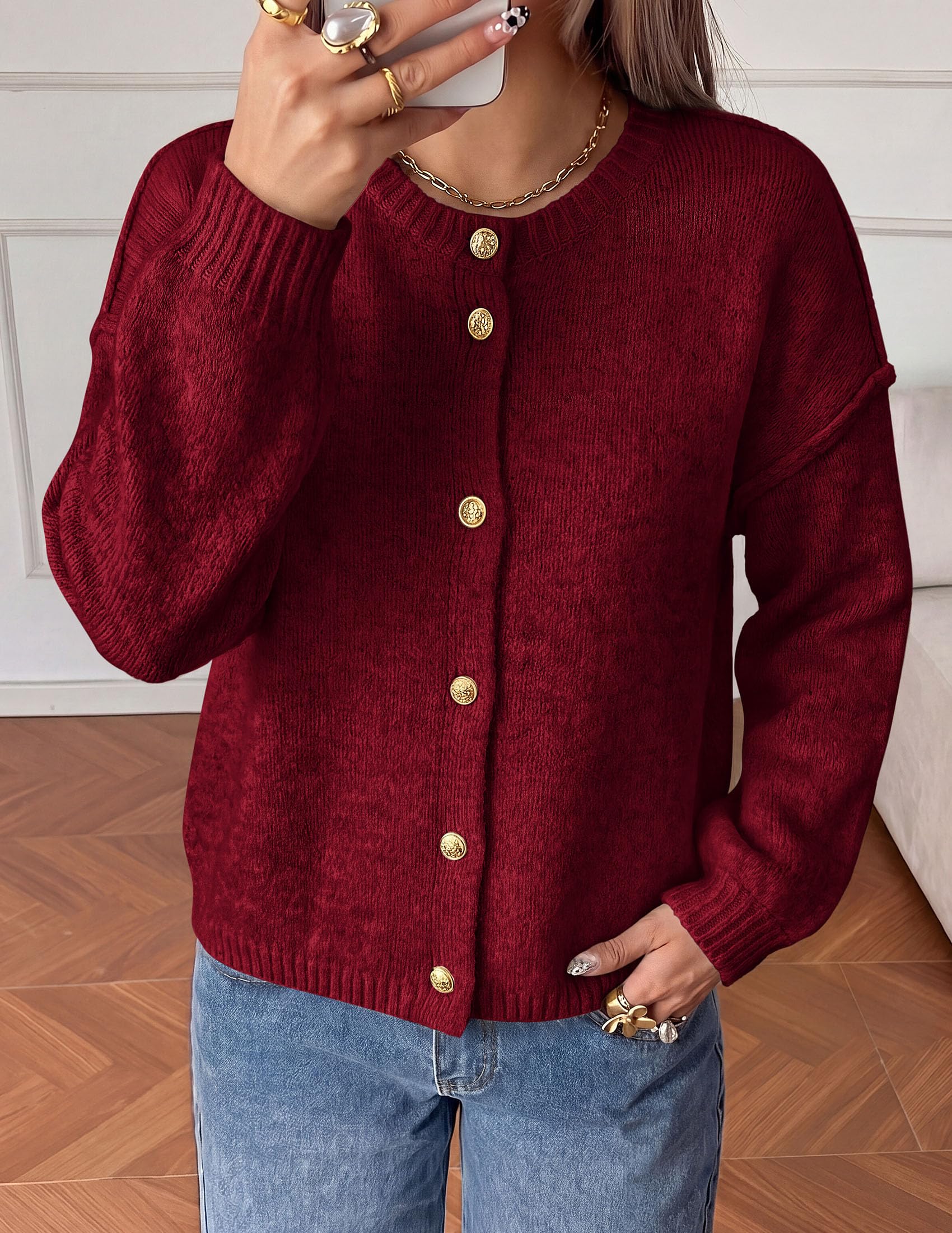 Women's Oversized Cardigan Sweaters Chunky Knit Fall Outfits