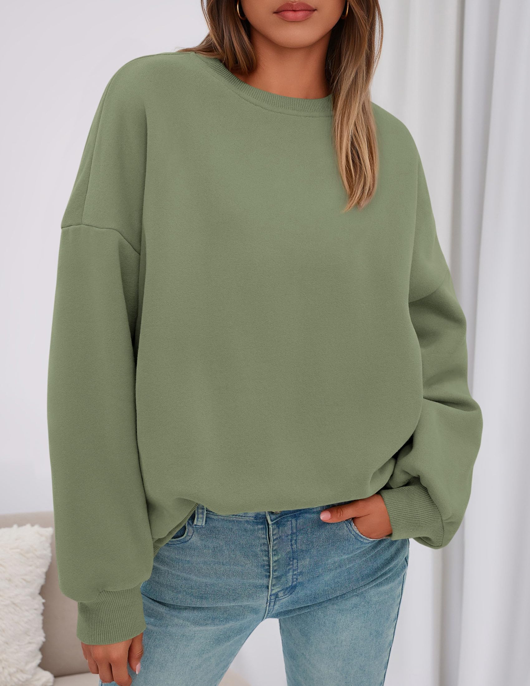 Womens Oversized Crewneck Sweatshirt 2026 Fall Outfits