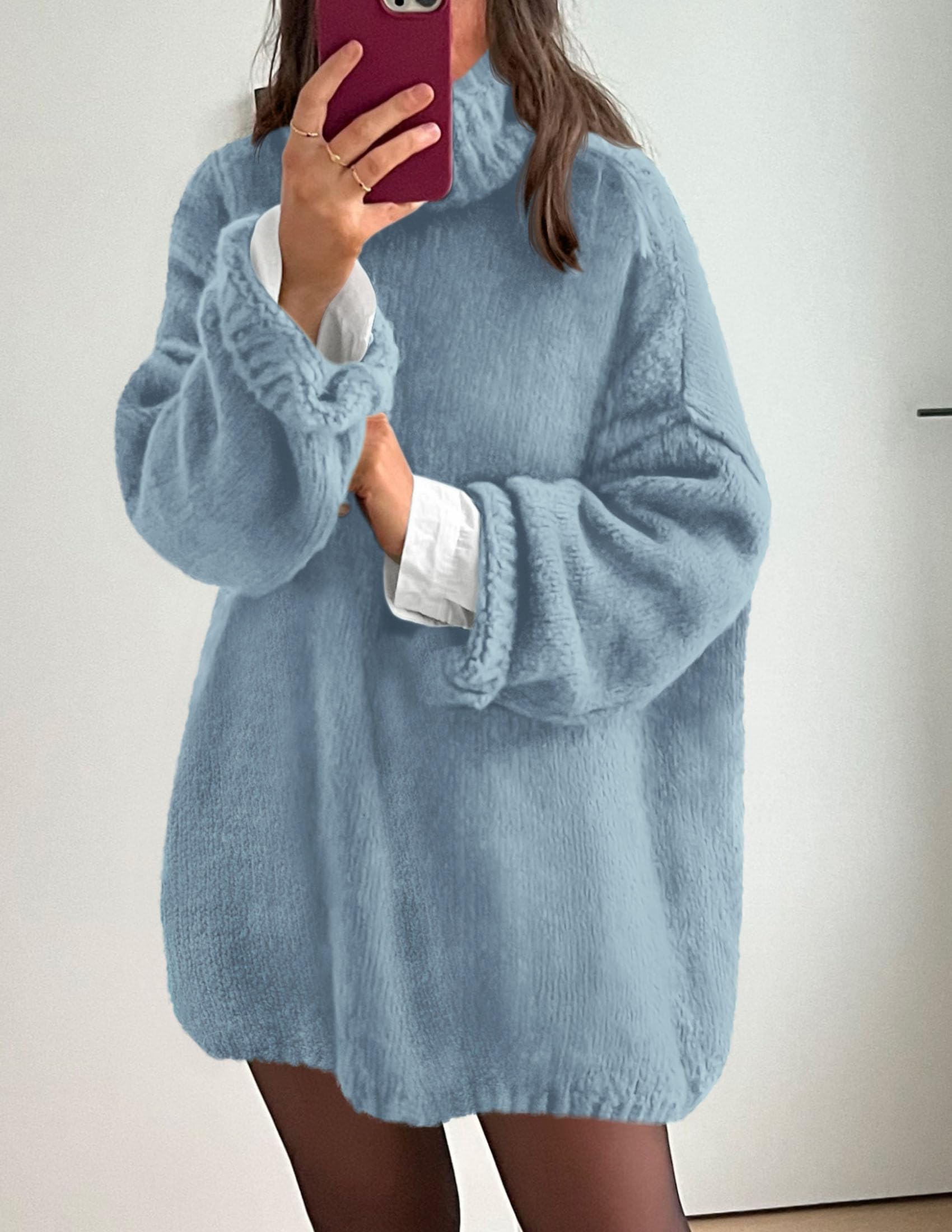 Women's Cozy Chunky Knit Oversized Fall Turtleneck Sweaters