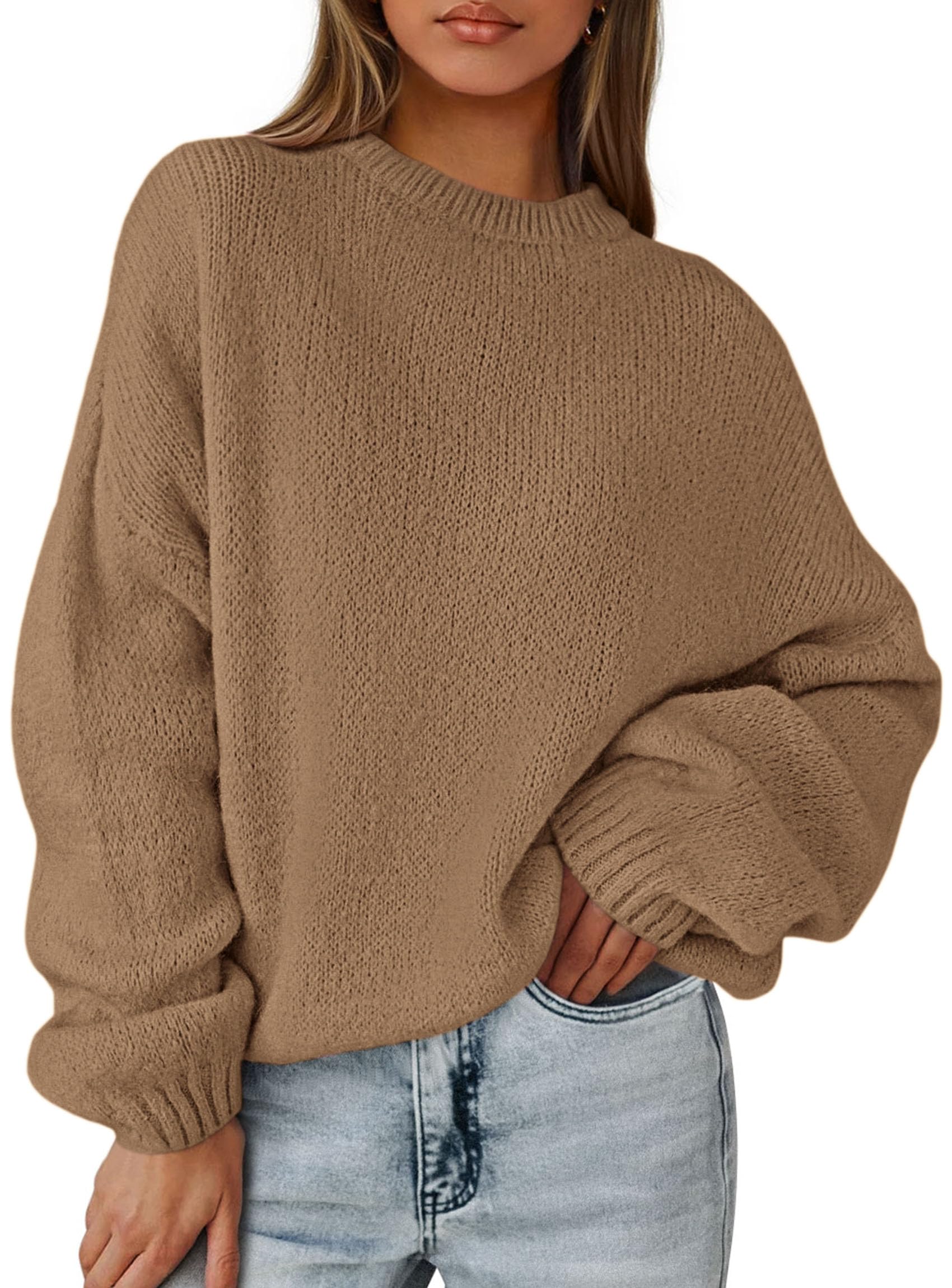 Women's Fall Oversized Holiday Sweaters (Camel,S)