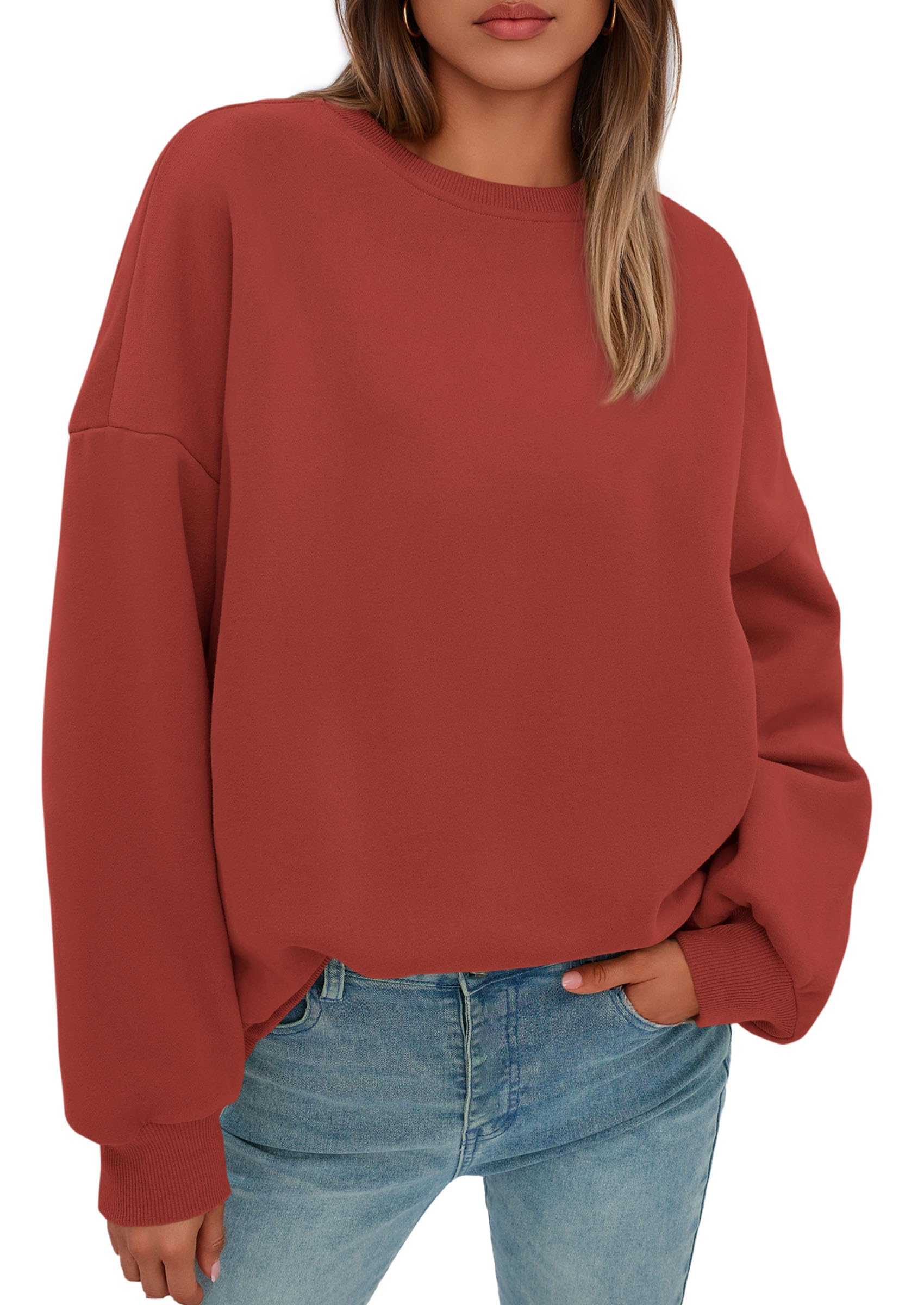 Womens Oversized Crewneck Sweatshirt 2026 Fall Outfits