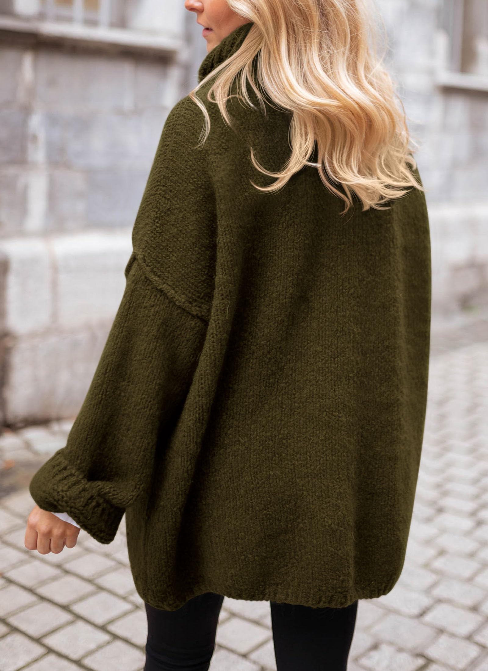 Women's Cozy Chunky Knit Oversized Fall Turtleneck Sweaters
