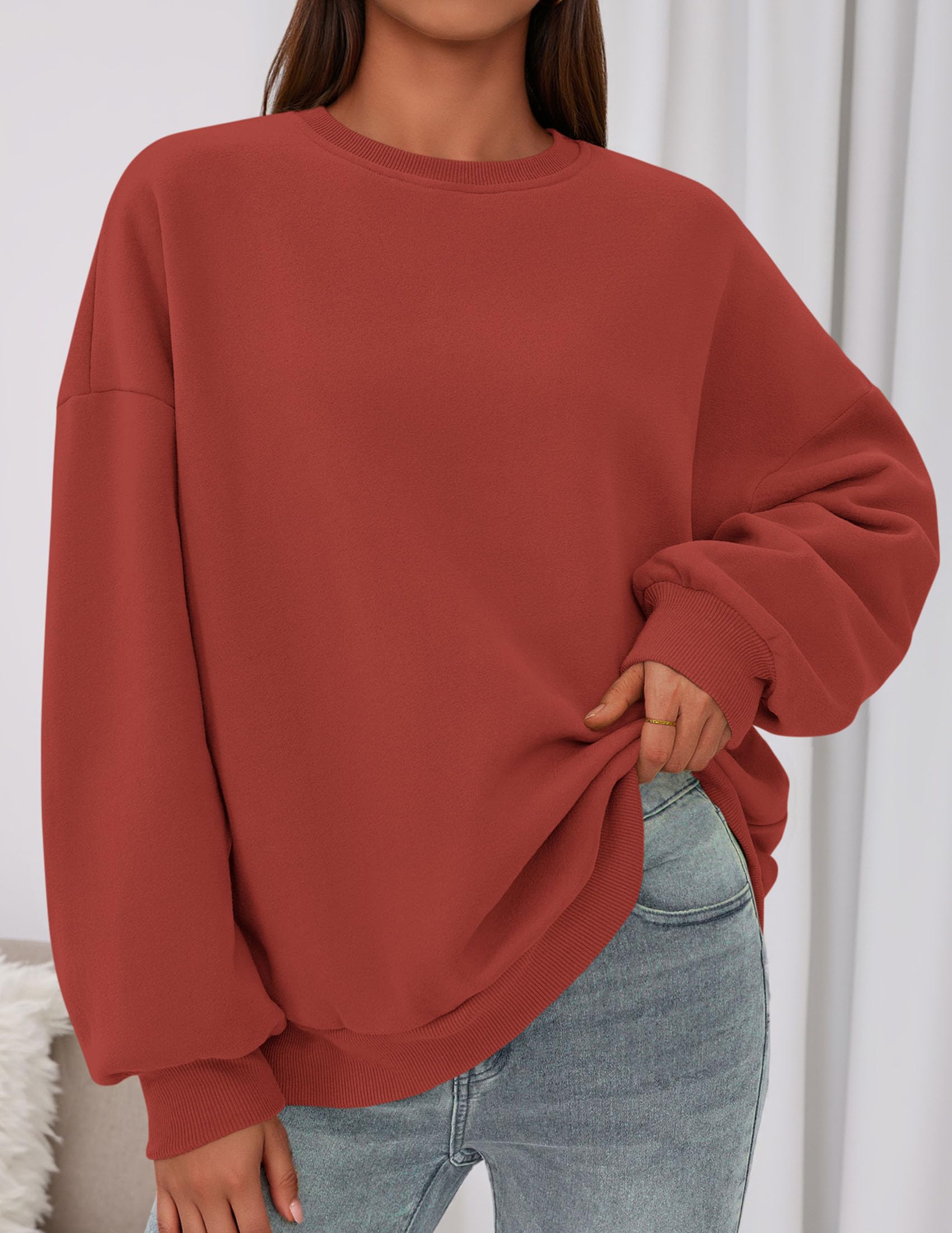 Womens Oversized Crewneck Sweatshirt 2026 Fall Outfits
