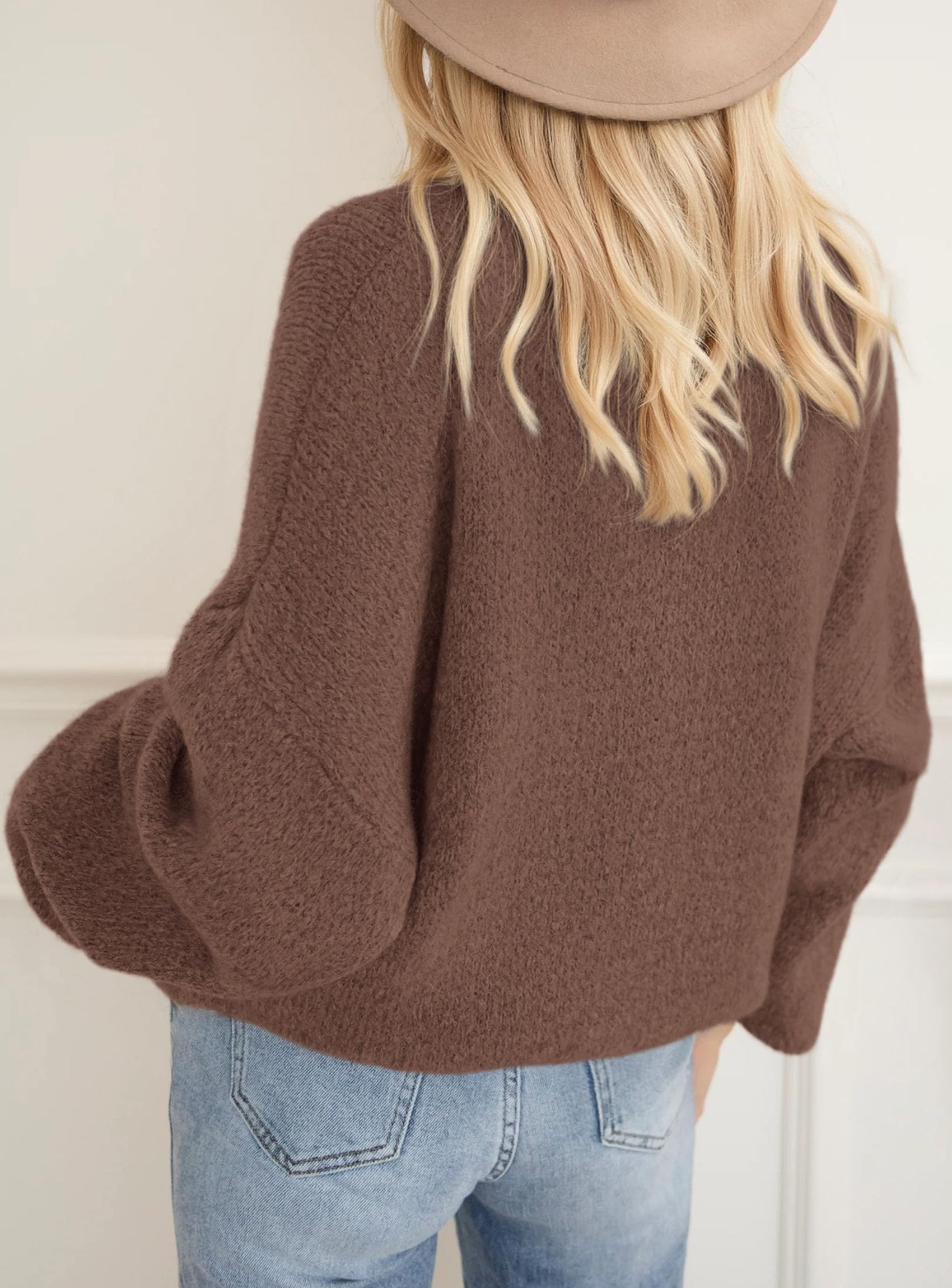 Women's Fall Oversized Holiday Sweaters (Brown,S)