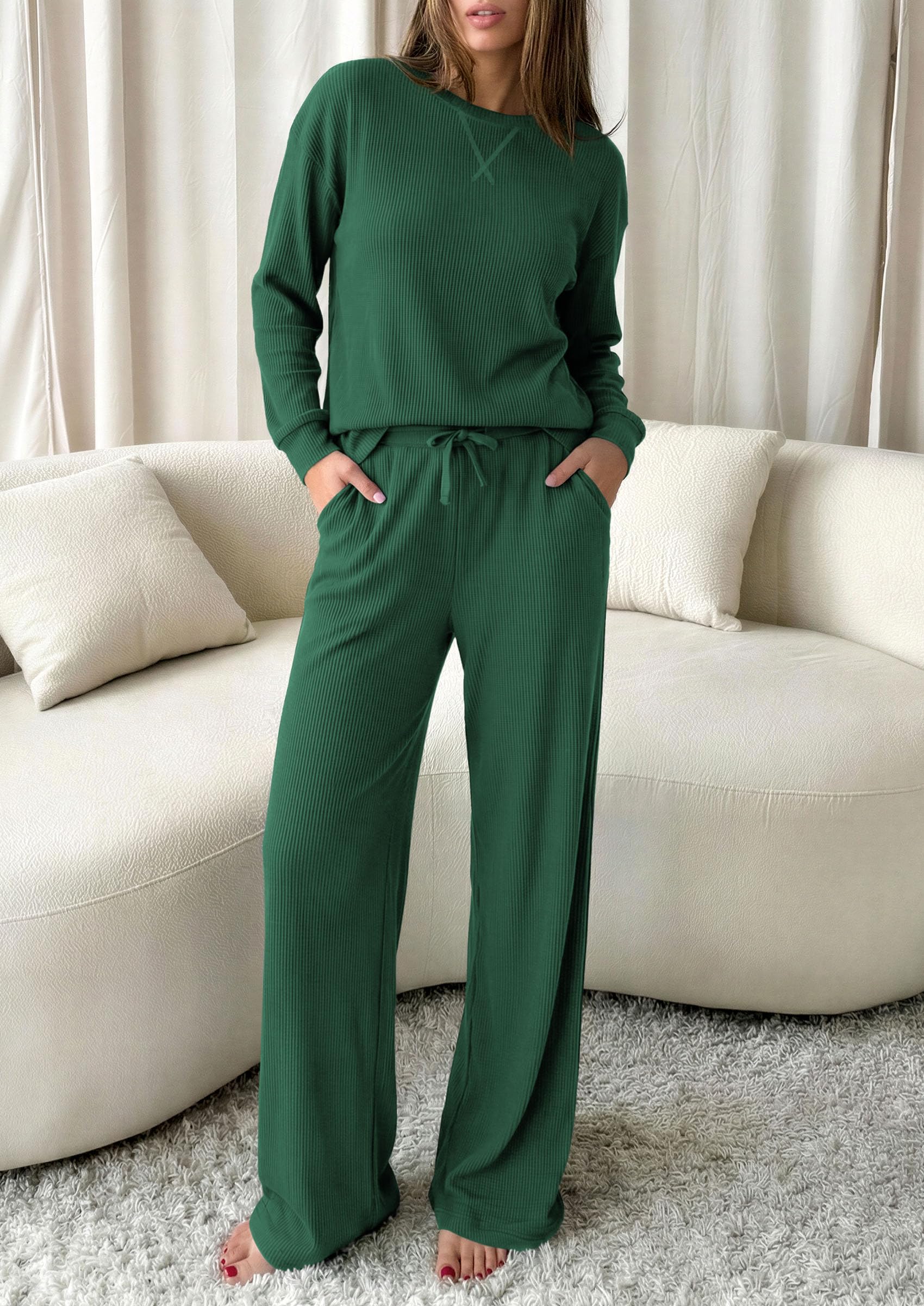 Women Matching Lounge Sets Fall 2 Piece Airport Travel Outfit