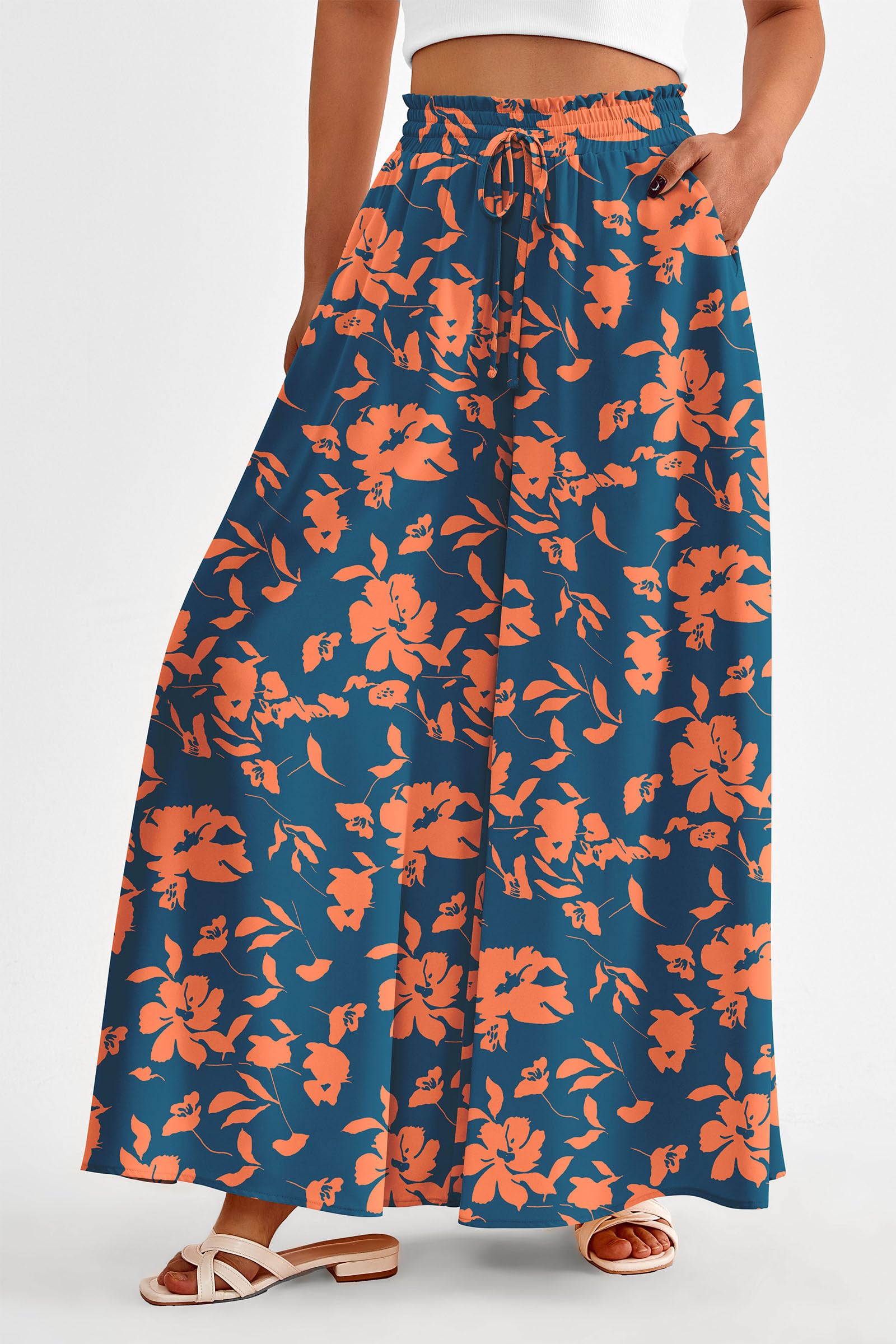Summer Wide Leg Palazzo Pants for Women Casual