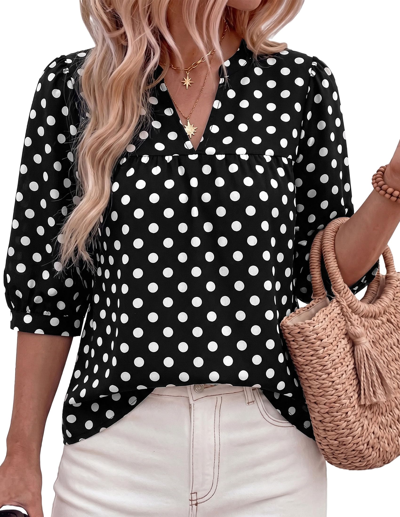 Women's Summer Floral Boho Dressy Casual Tops