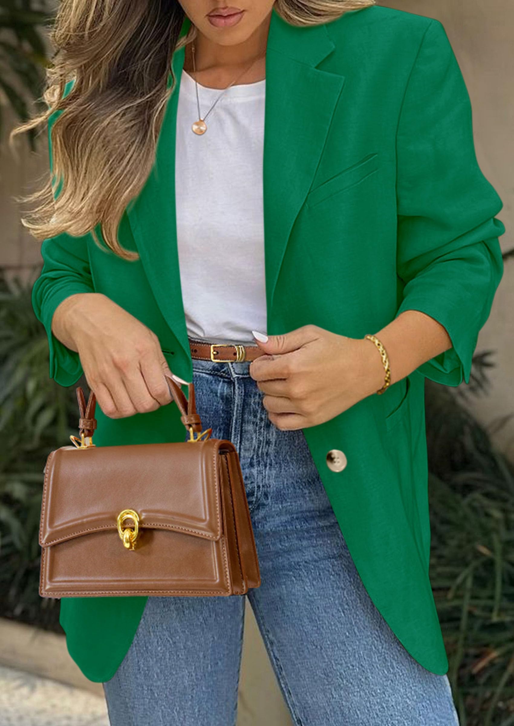 2026 Blazers for Women Business Casual,Green,XS