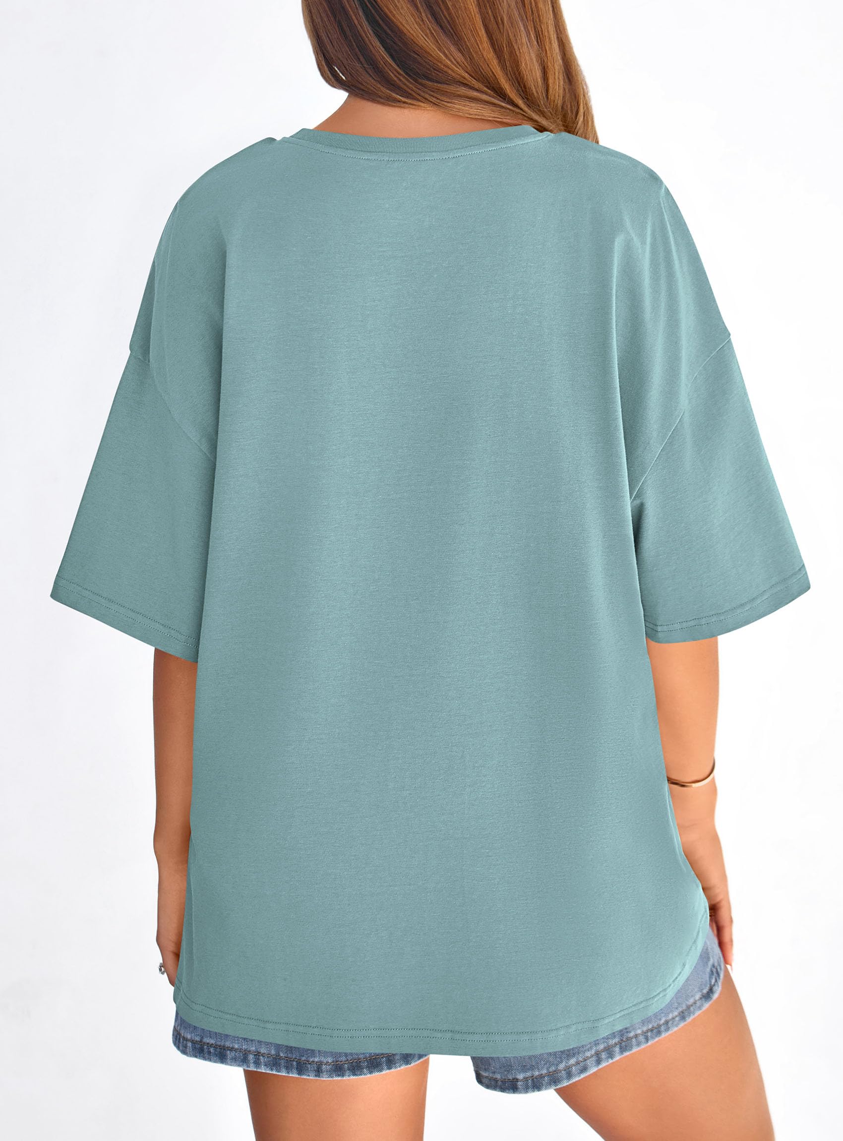 Women's Oversized Tshirts Going Out Tops (Sage Green,S)