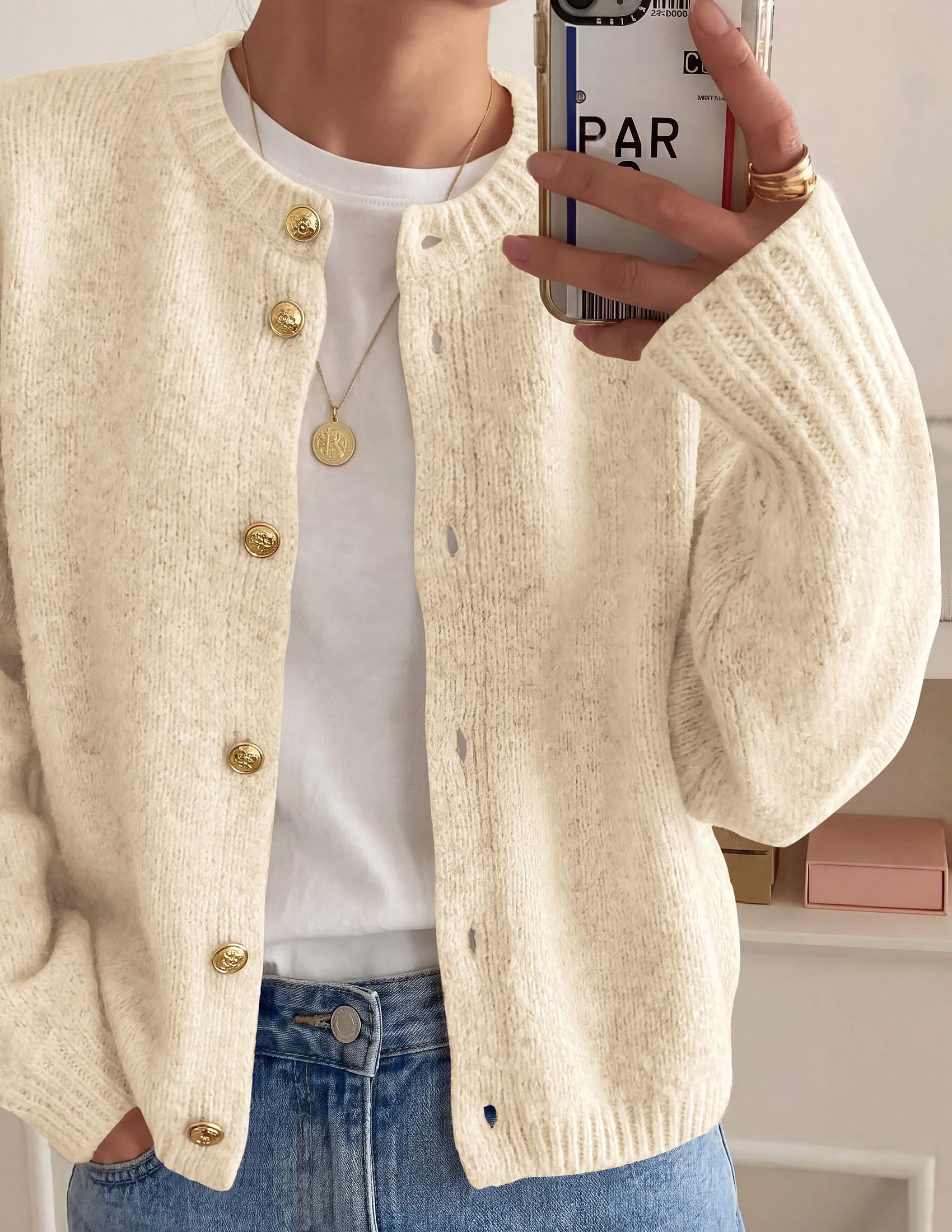 Women's Oversized Cardigan Sweaters Chunky Knit Fall Outfits