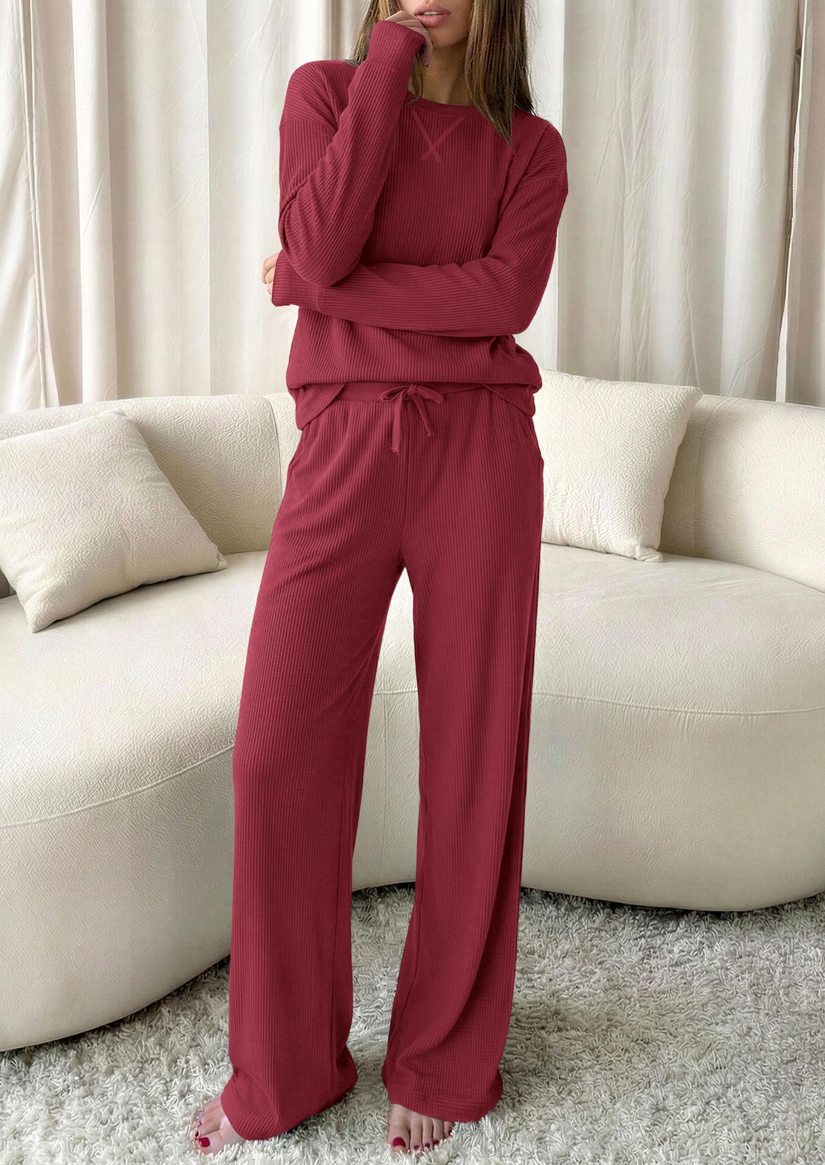 Women Matching Lounge Sets Fall 2 Piece Airport Travel Outfit