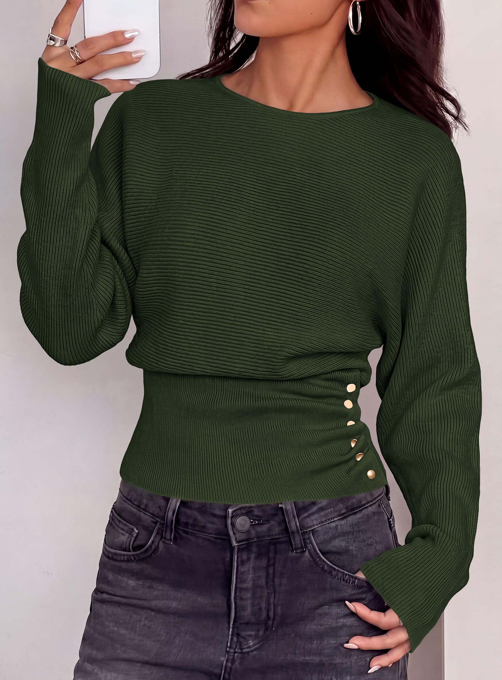 Batwing Sleeve Sweaters For Women Pullover Fall Clothes