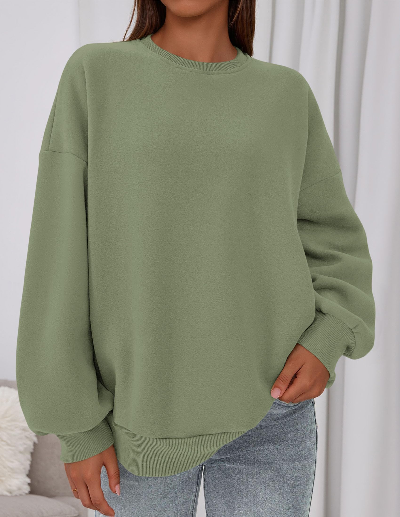 Womens Oversized Crewneck Sweatshirt 2026 Fall Outfits