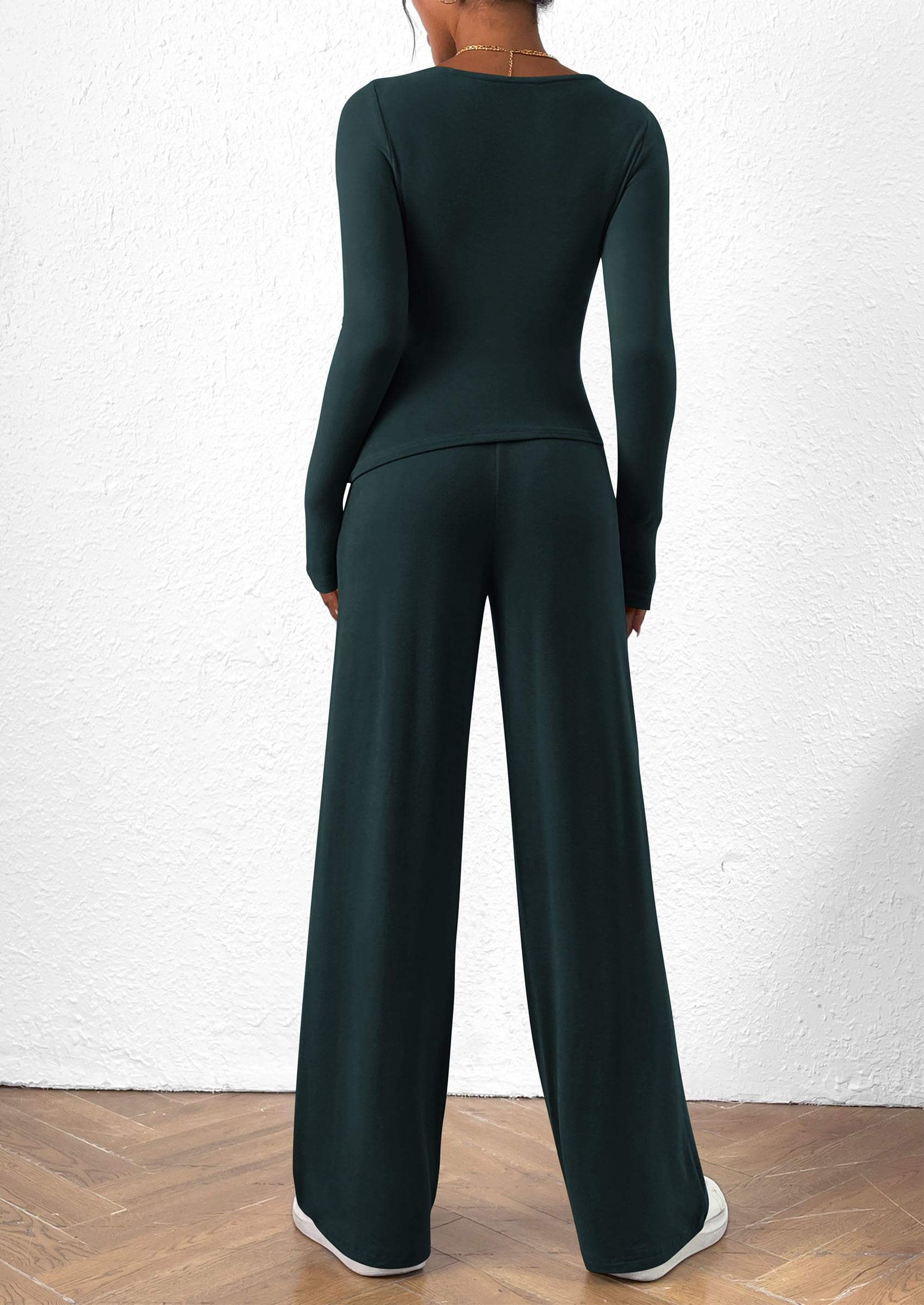 Women's 2 Piece Lounge Sets Airport Outfits(Dark Blue,XS)