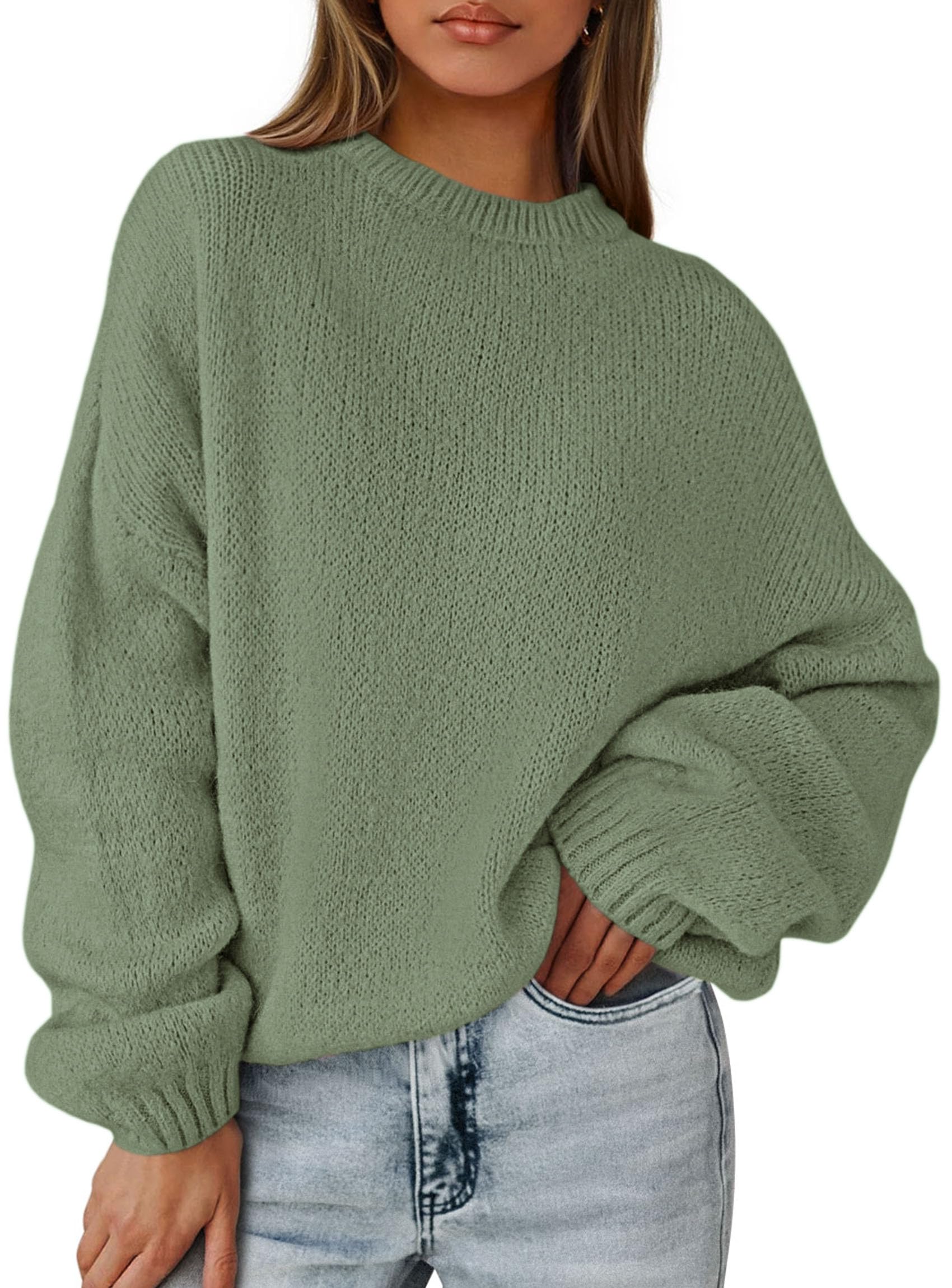 Women's Fall Oversized Holiday Sweaters (Green,S)