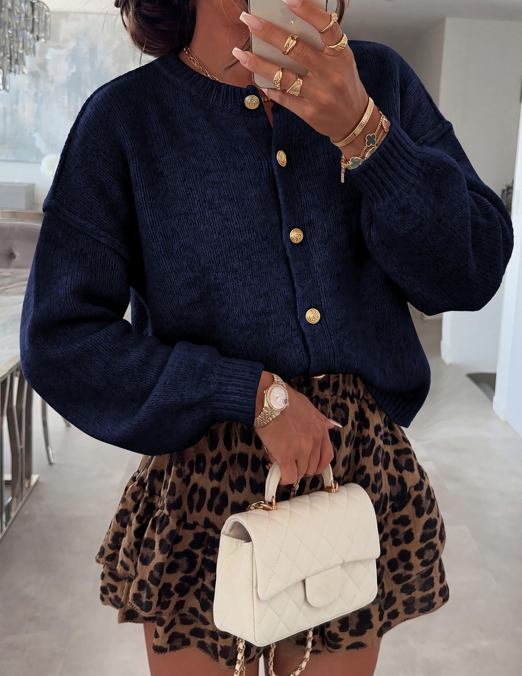 Women's Oversized Cardigan Sweaters Chunky Knit Fall Outfits