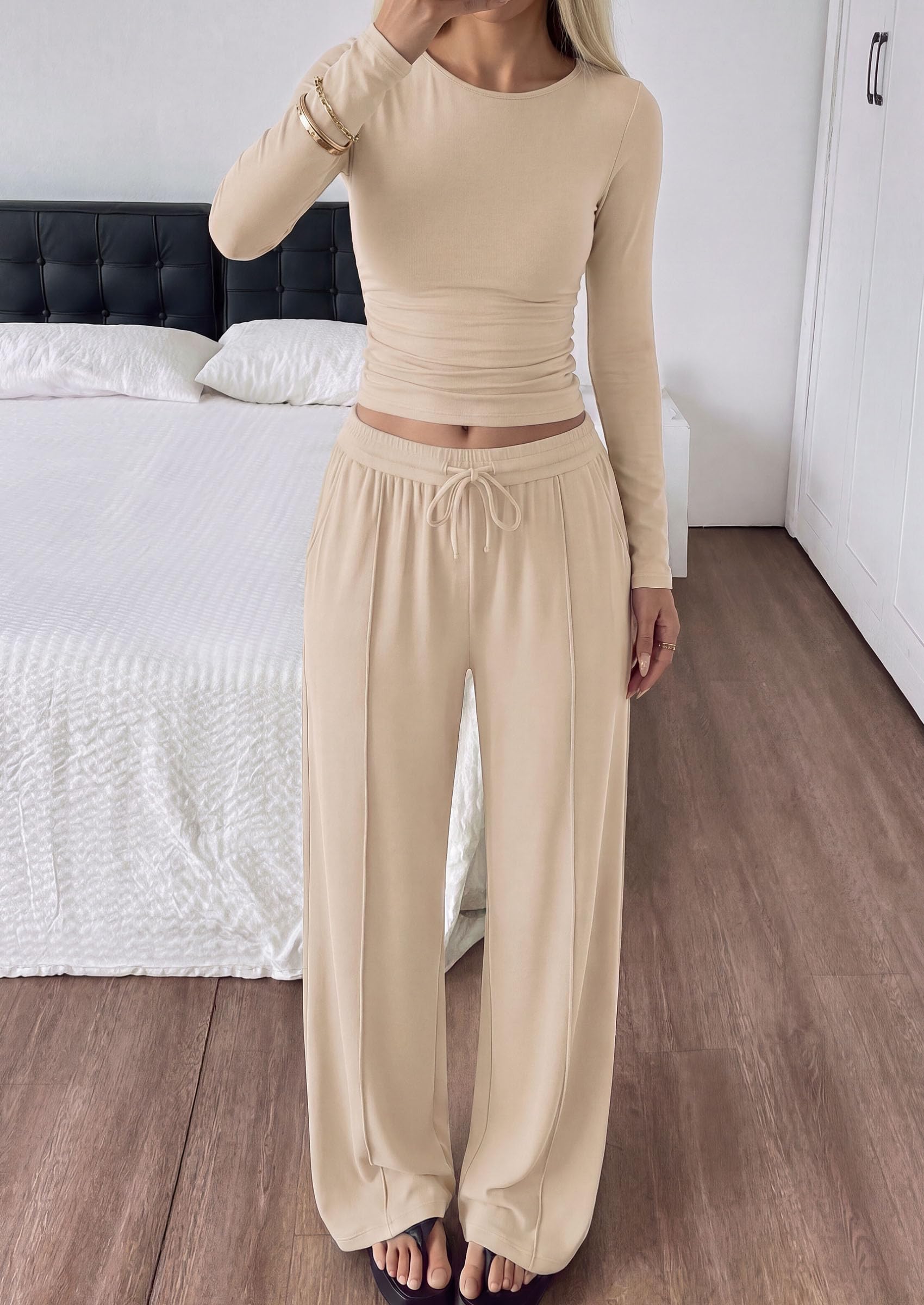 Womens 2 Piece Lounge Sets Fall Fashion Airport Travel Outfits