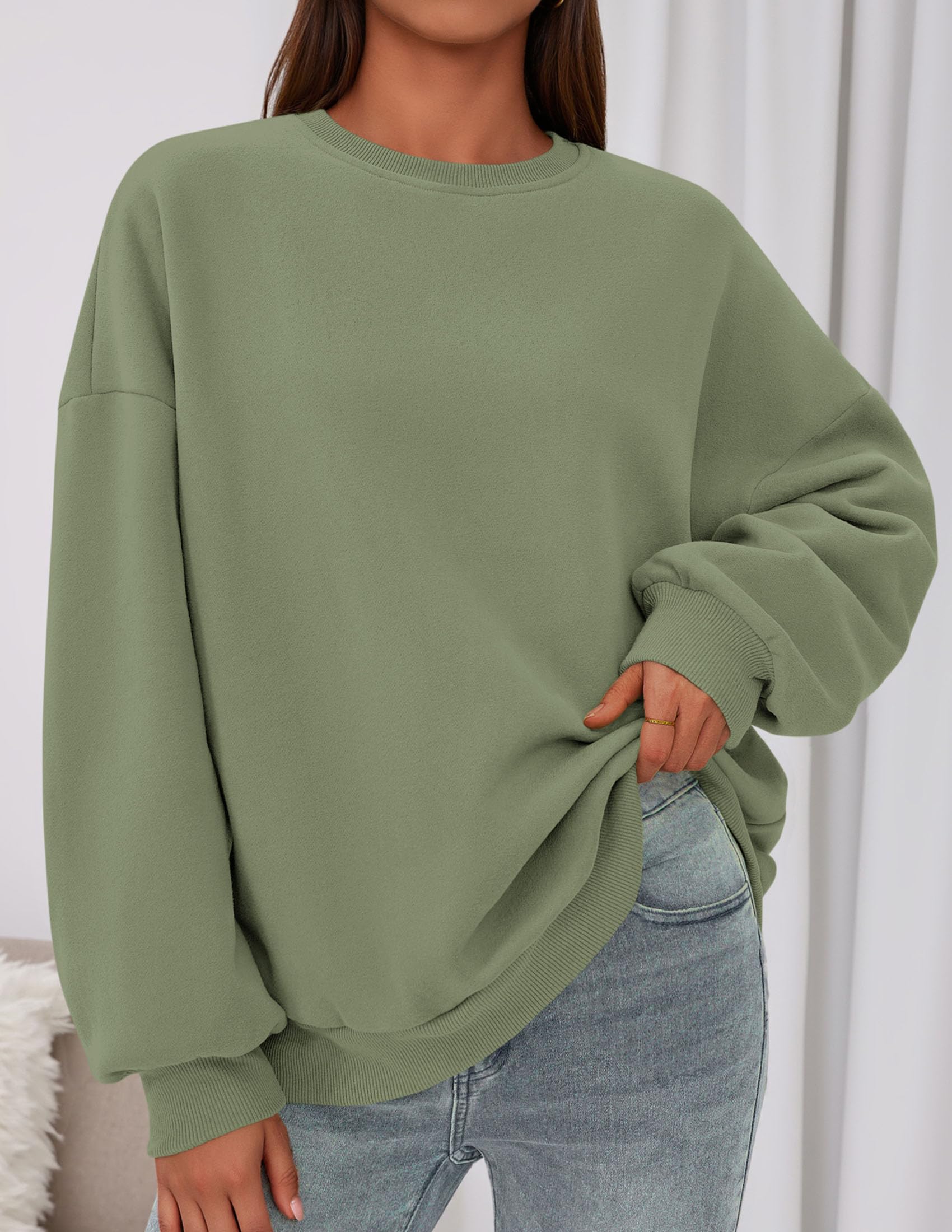 Womens Oversized Crewneck Sweatshirt 2026 Fall Outfits