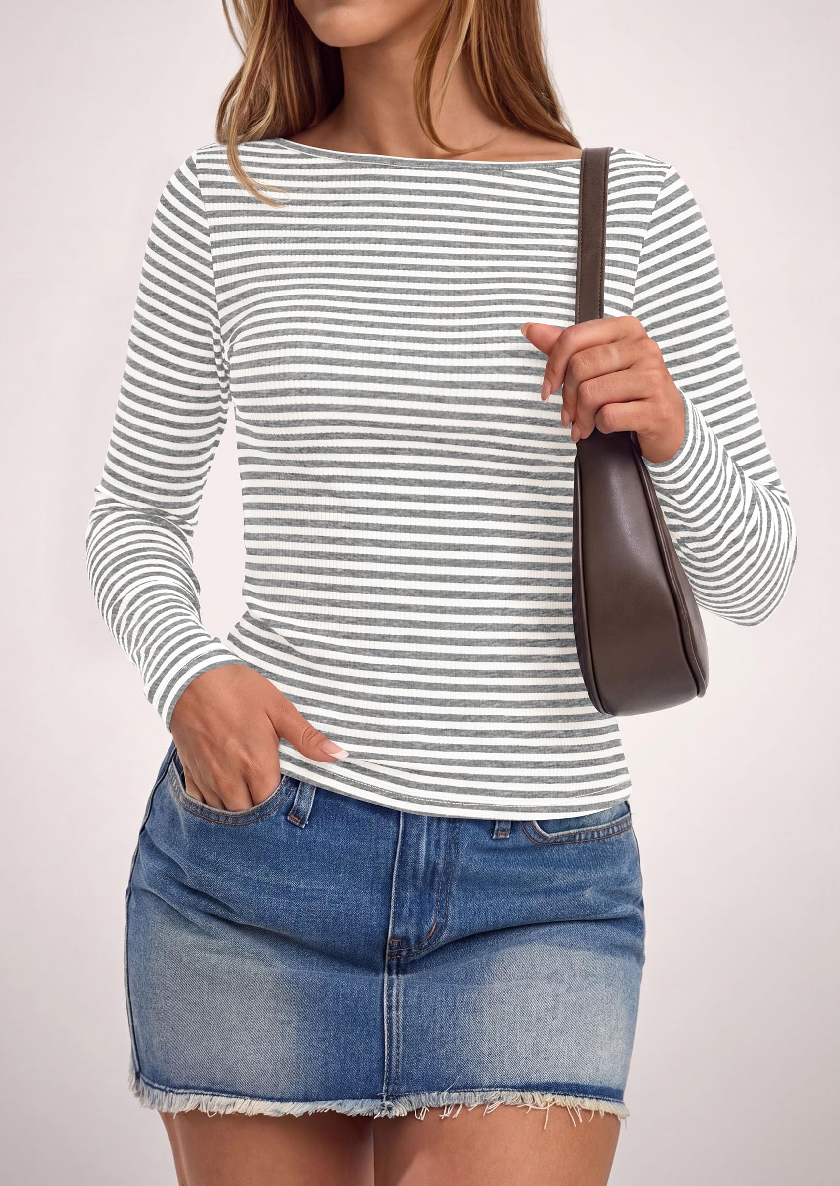 Long Sleeve Striped Shirts for Women