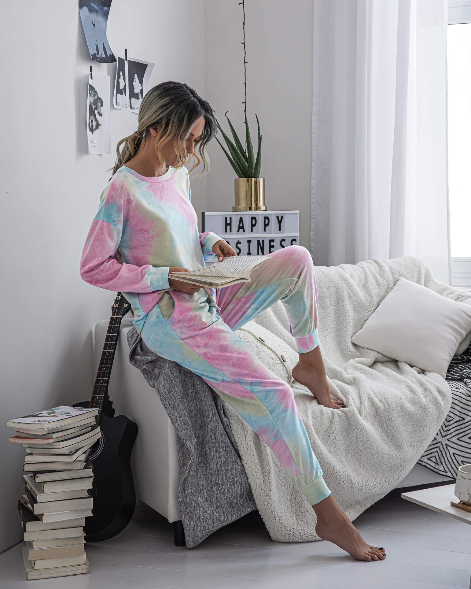 Women's Pajama Sets Casual 2 Piece Fall Matching Lounge Set