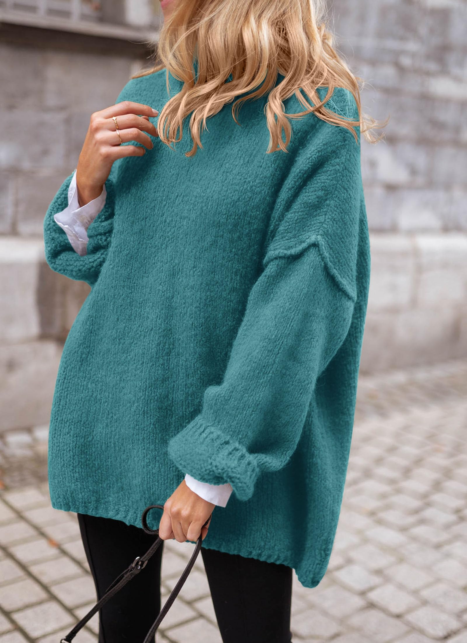 Women's Cozy Chunky Knit Oversized Fall Turtleneck Sweaters