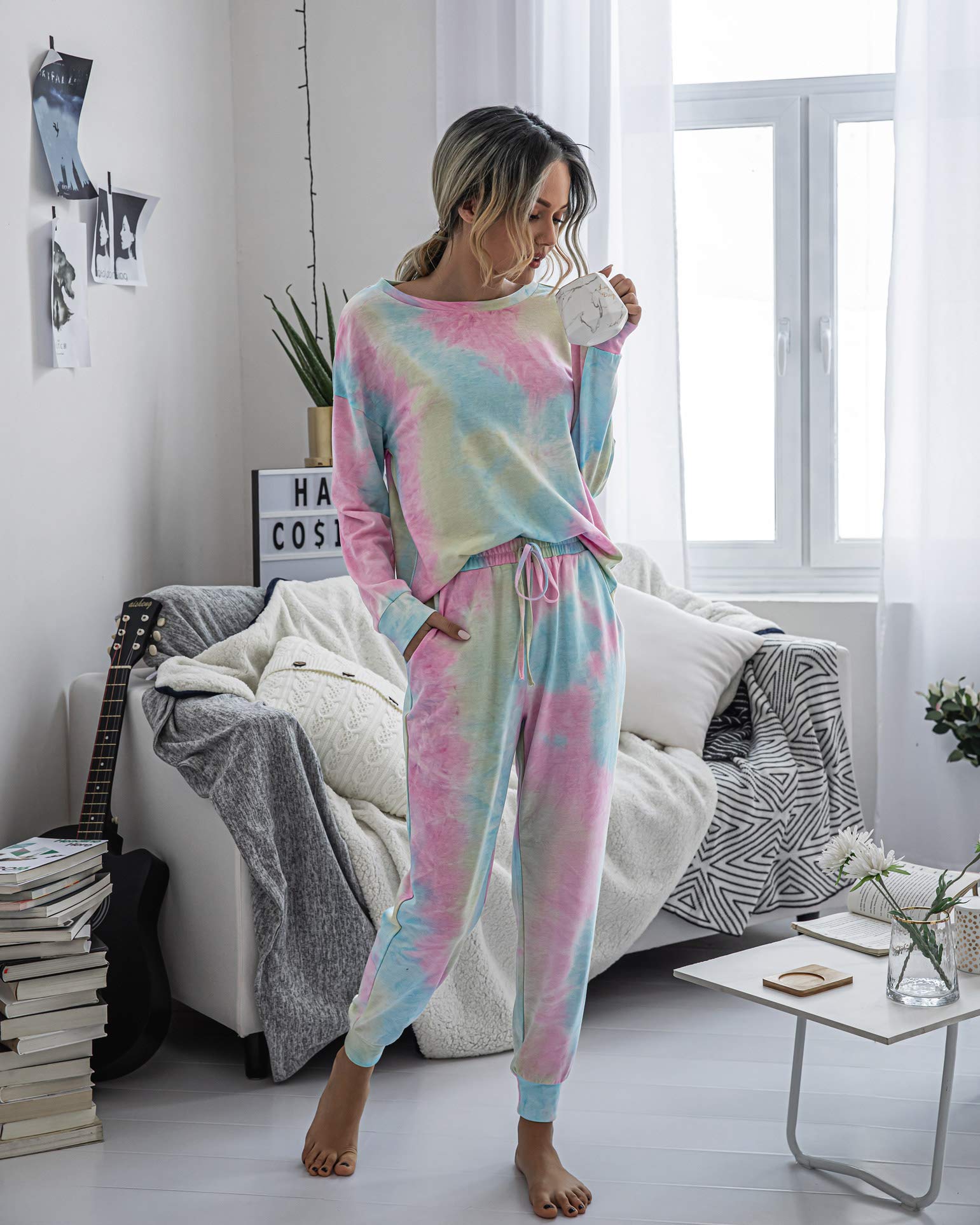 Women's Pajama Sets Casual 2 Piece Fall Matching Lounge Set