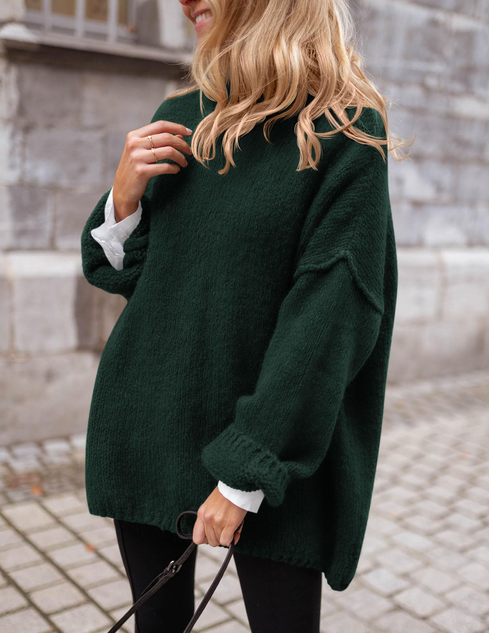 Women's Cozy Chunky Knit Oversized Fall Turtleneck Sweaters