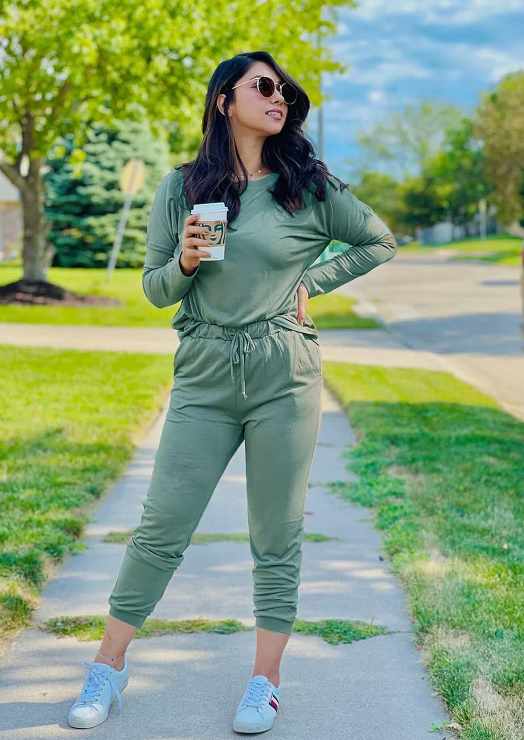 Airport Travel Outfit Women Fall 2 Piece Matching Lounge Sets