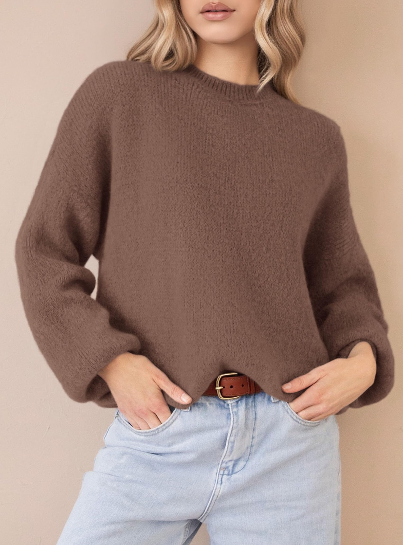 Women's Fall Oversized Holiday Sweaters (Brown,S)