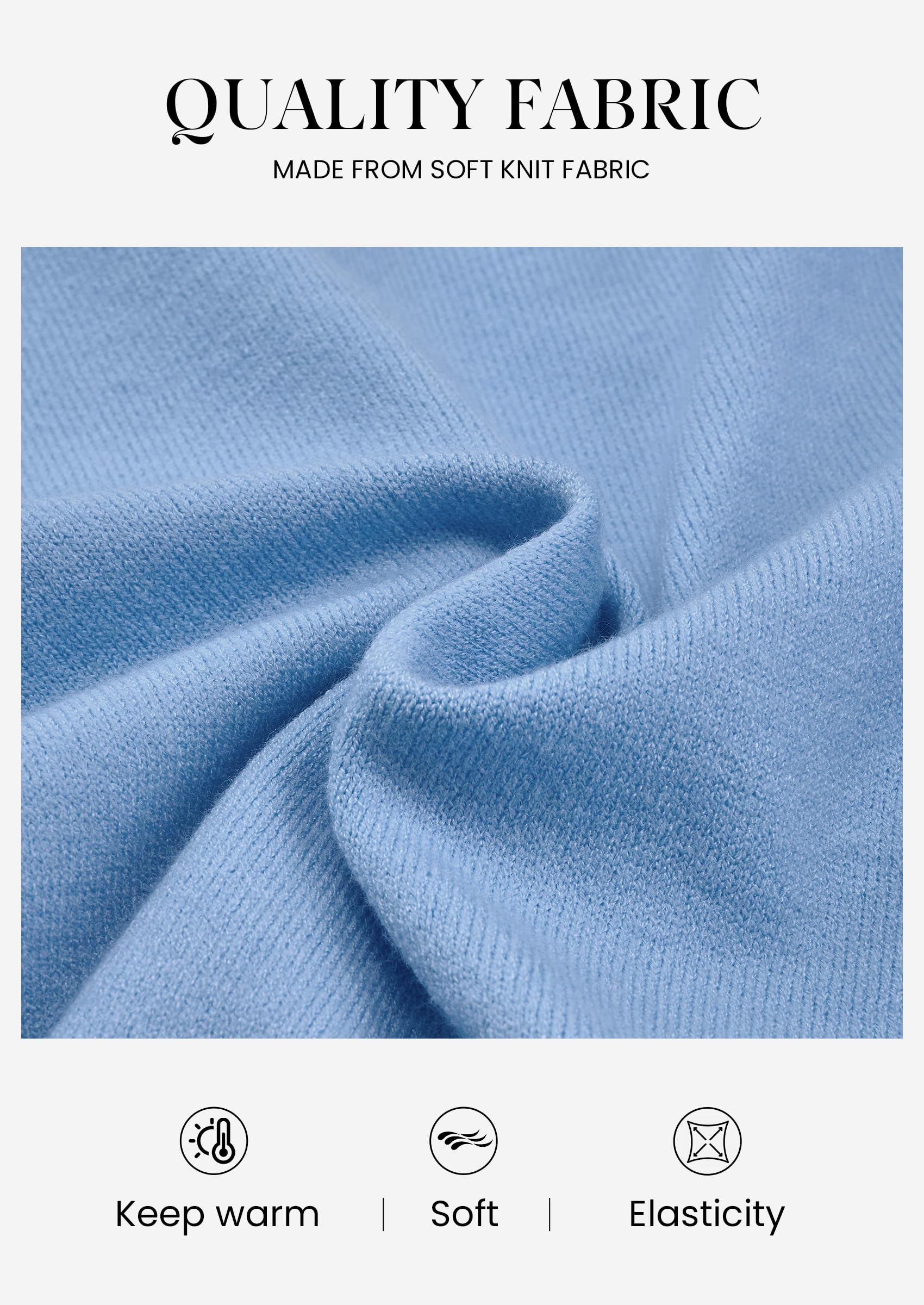 Women's Fall Cozy Sweaters Trendy Ruffle Mock Neck Pullover
