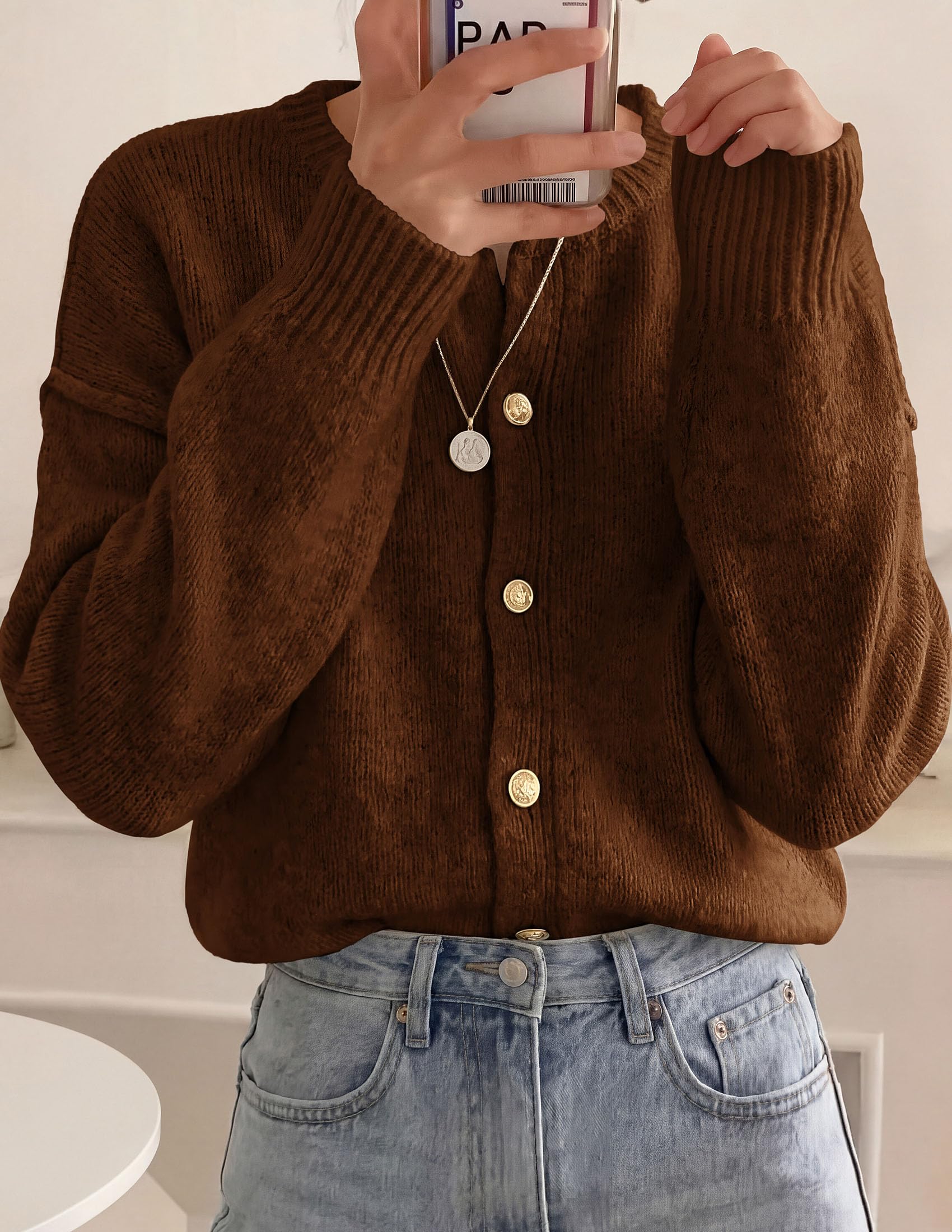 Women's Oversized Cardigan Sweaters Chunky Knit Fall Outfits