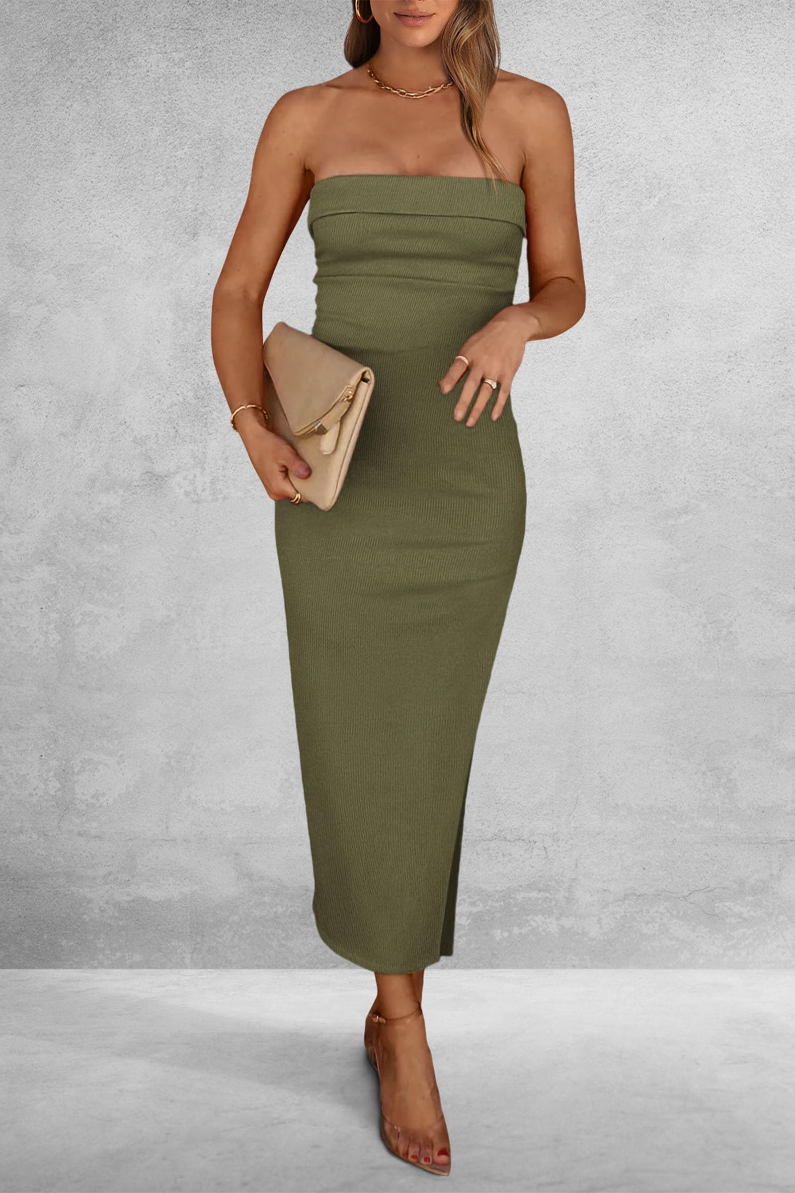 Women's Summer Strapless Cocktail Maxi Dresses