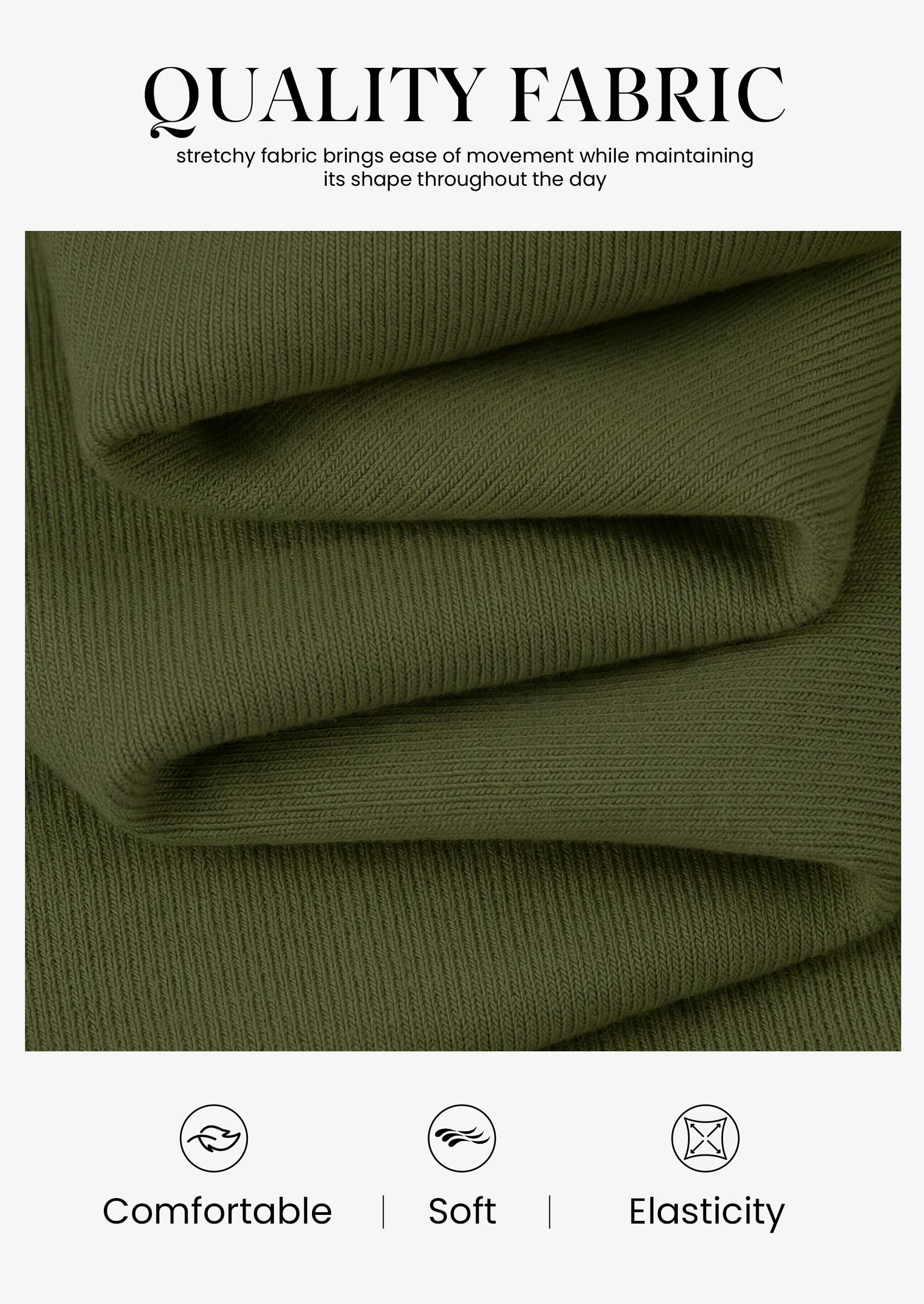 Women's V Neck Long Sleeve Bodysuits Tops (Army Green,XS)