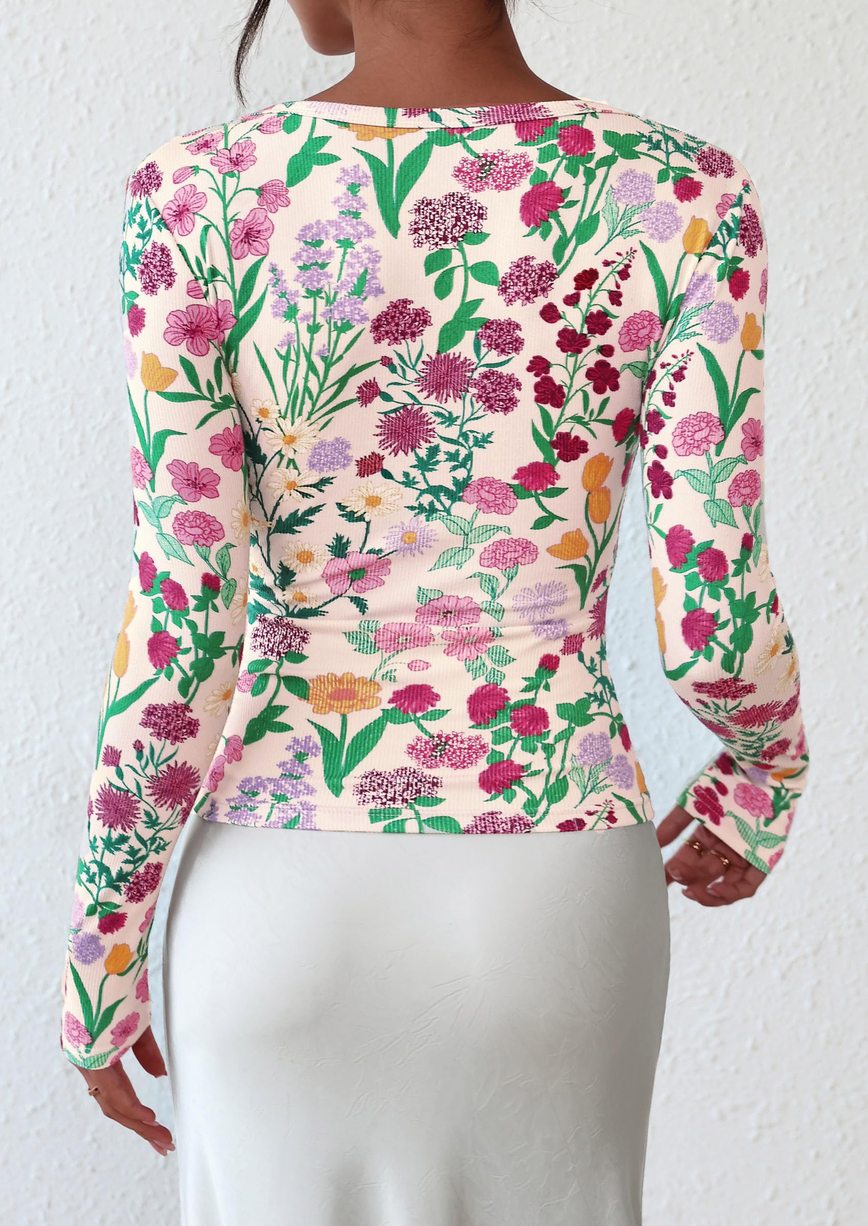 Women's Fall Long Sleeve Henley T Shirts