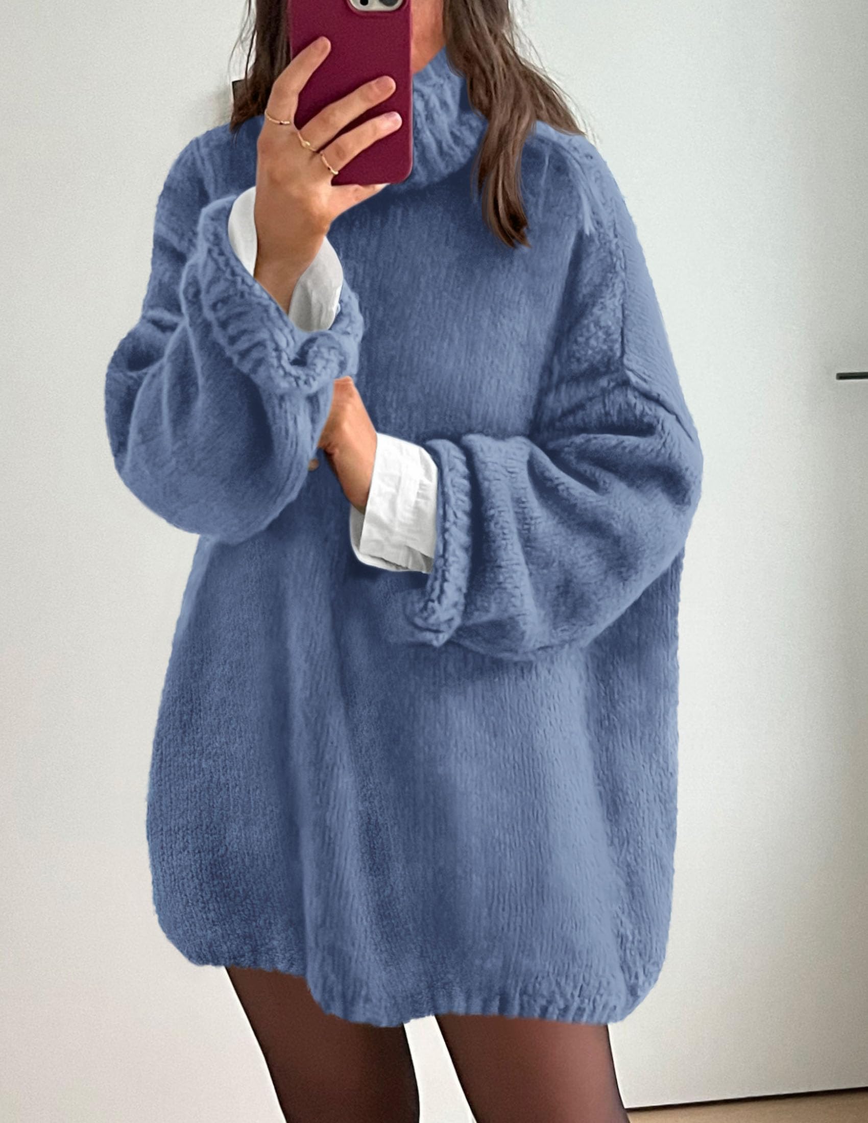 Women's Cozy Chunky Knit Oversized Fall Turtleneck Sweaters