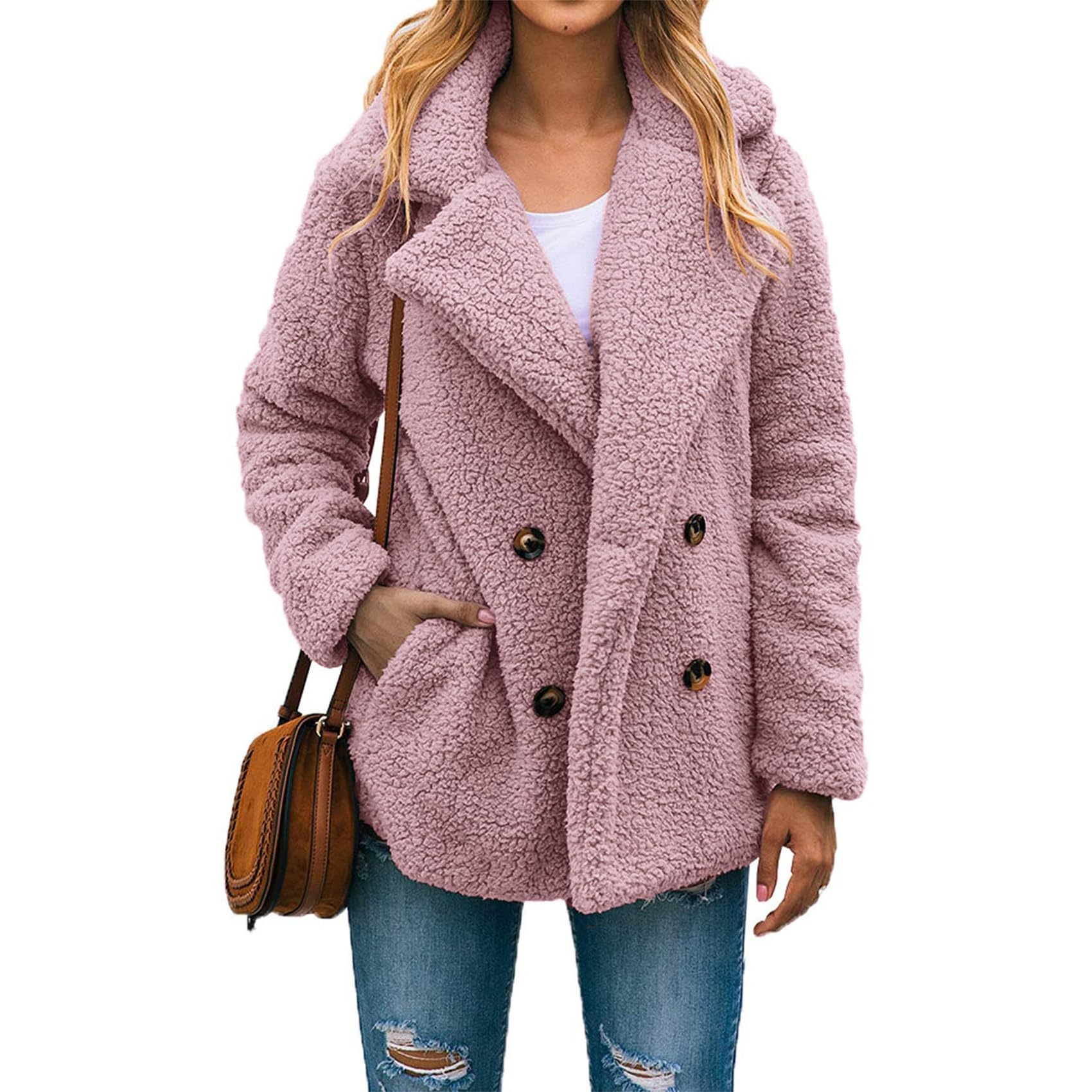 Oversized Sherpa Fleece Jacket Women's Winter Coats Outerwear